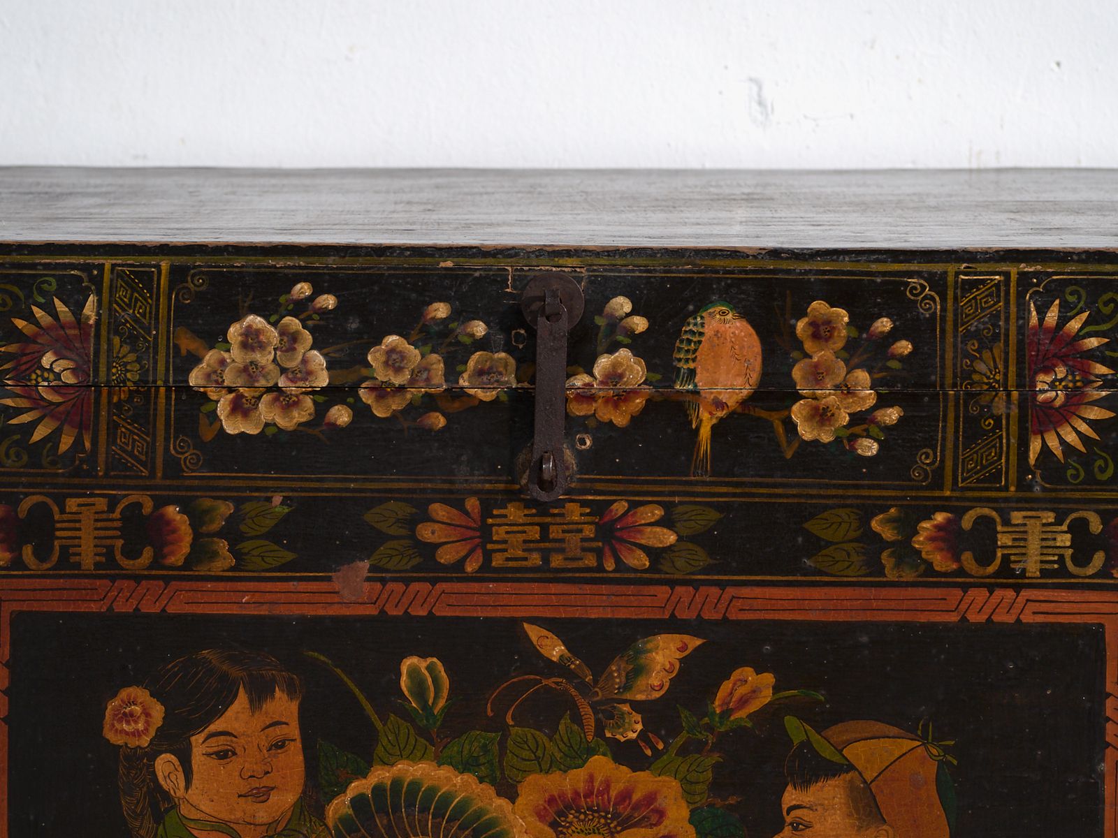 Antique Painted Trunk In Pine Wood – China, Circa 1900 photo buy