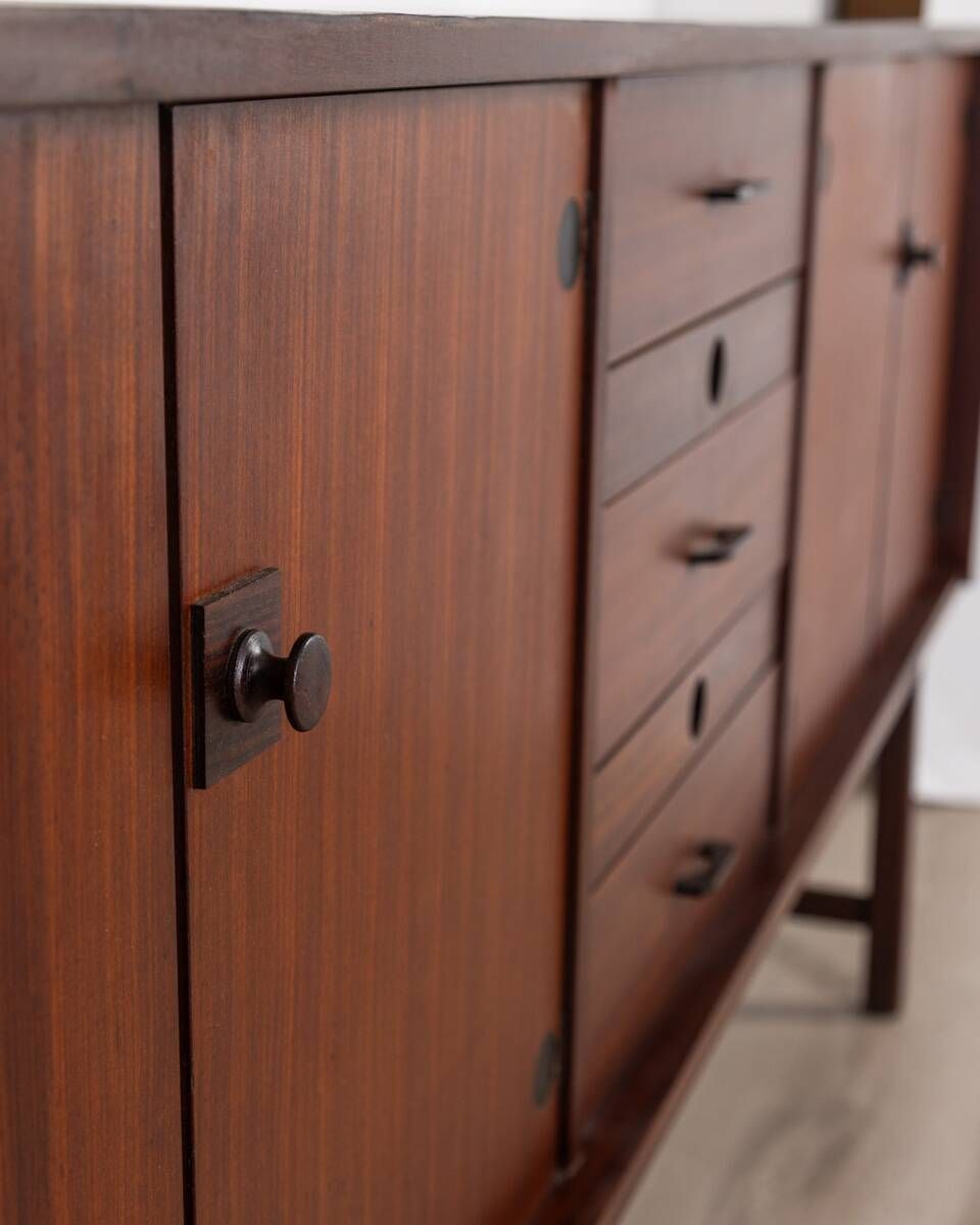 Vintage 60's Sideboard Sideboard In Teak Design Barovero photo 2282.0