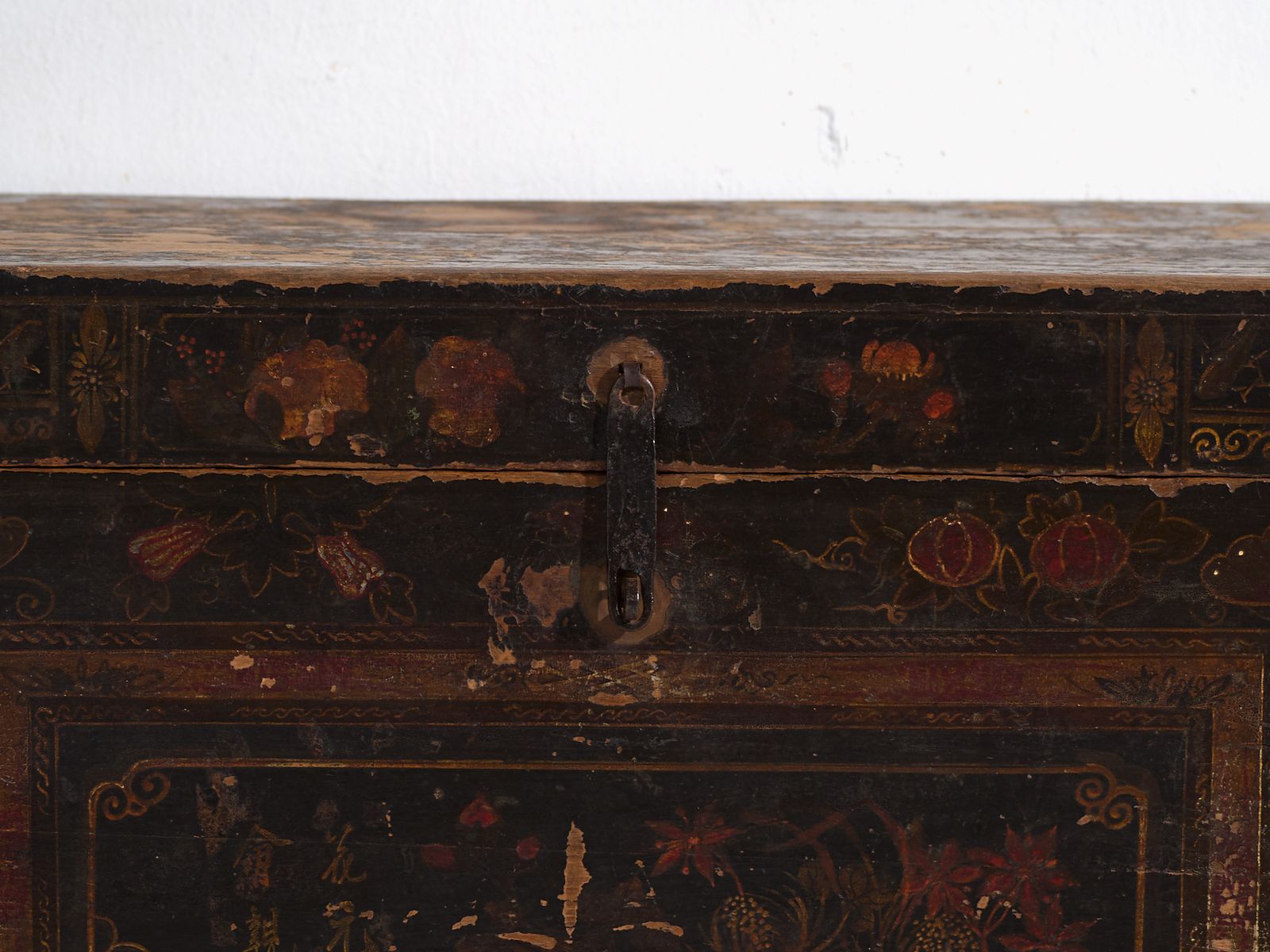 Antique Painted Trunk In Pine Wood – China, Circa 1900 photo buy