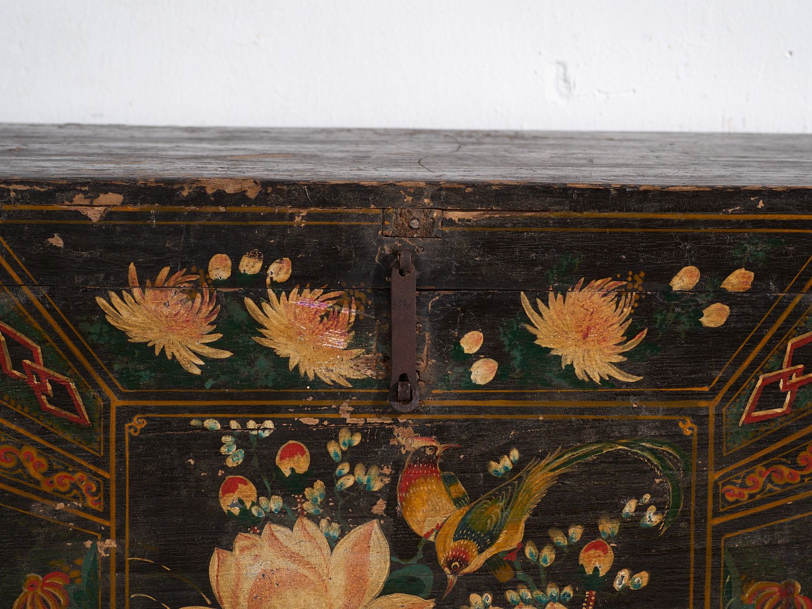 Antique Painted Trunk In Pine Wood – China, Circa 1900 photo buy