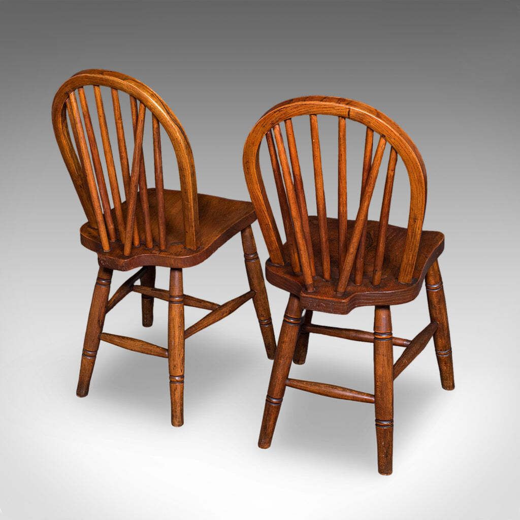 Set Of 4 Side Chairs, English Hoop Back Seats, Wwii, Broad Arrow, Reception Hall photo 1321.0