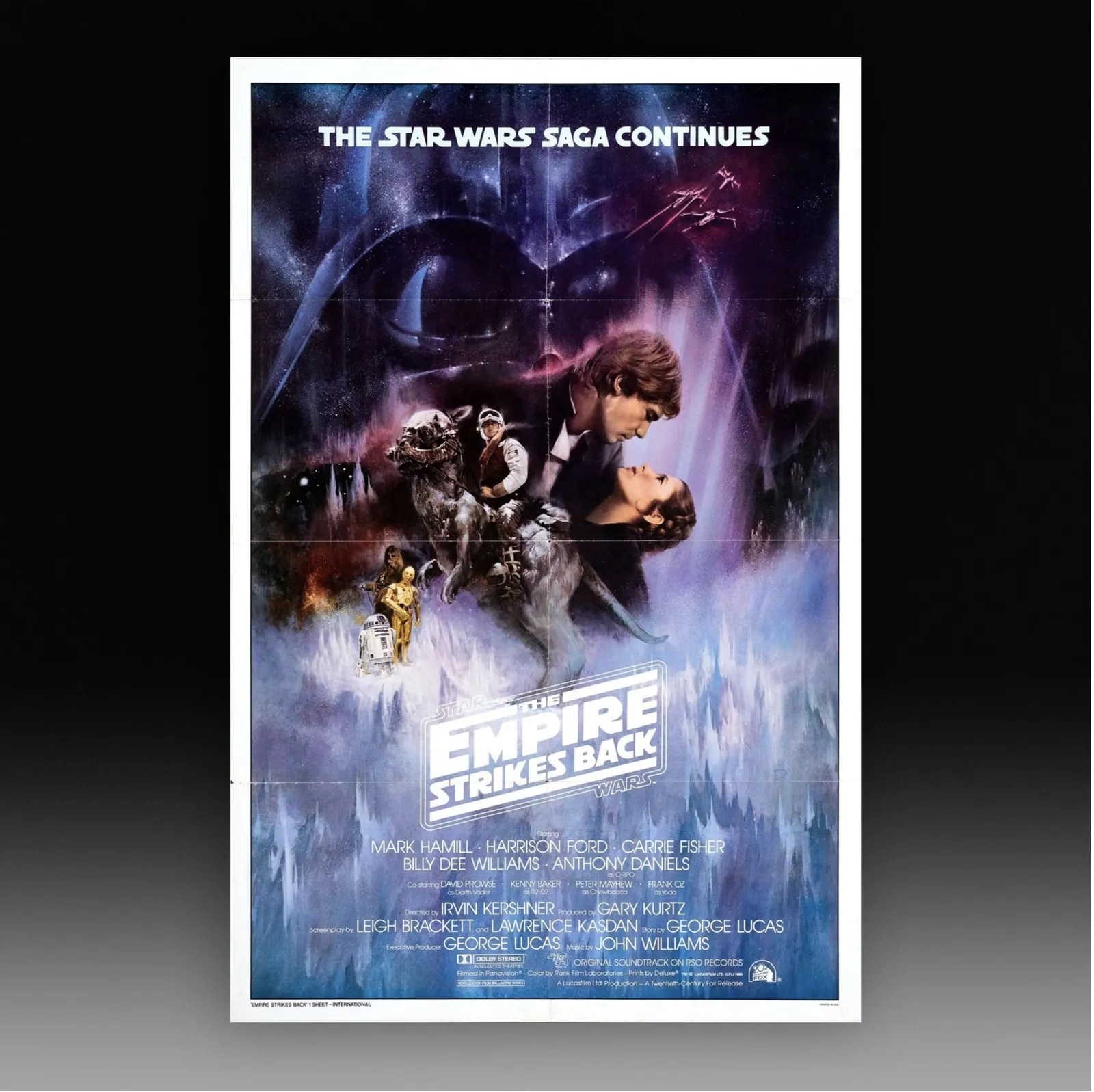 Star Wars: The Empire Strikes Back (1980)   Original Us One Sheet Poster (International, Style A, "Gone With The Wind")