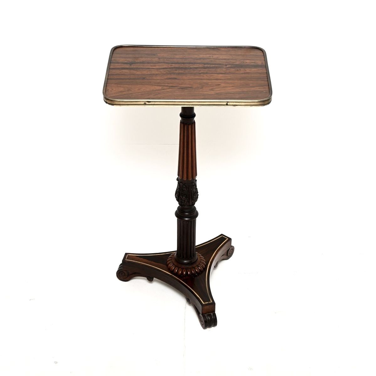 Antique William IV Period Rosewood And Brass Side Table photo for sale