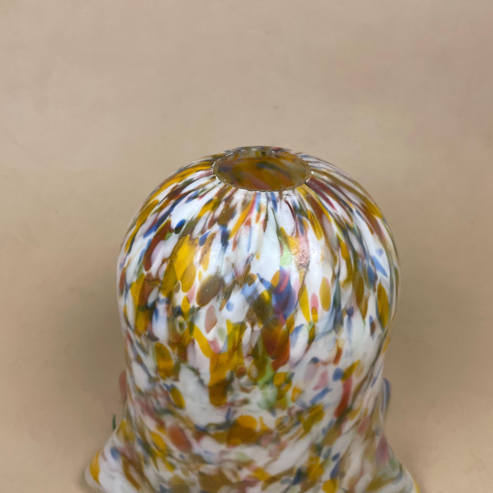 Glass Lamp Shade Multicoloured Speckled Art Glass Tulip Bell Shade Mid Century Modern Murano Style Pendant Light Shade photo furniture