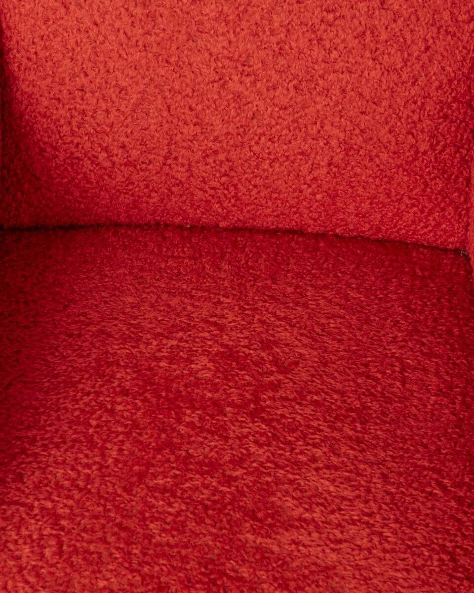 Pair Of Vintage 50s Armchairs Red Fabric Italian Design photo Furniture