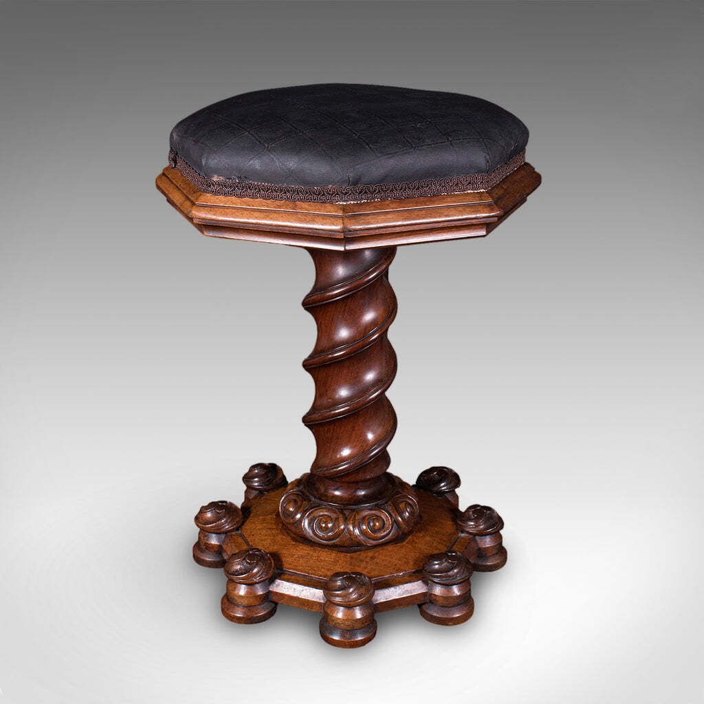 Antique Estate Chapel Organist's Stool, Scottish, Walnut Music Riser, William IV photo Furniture