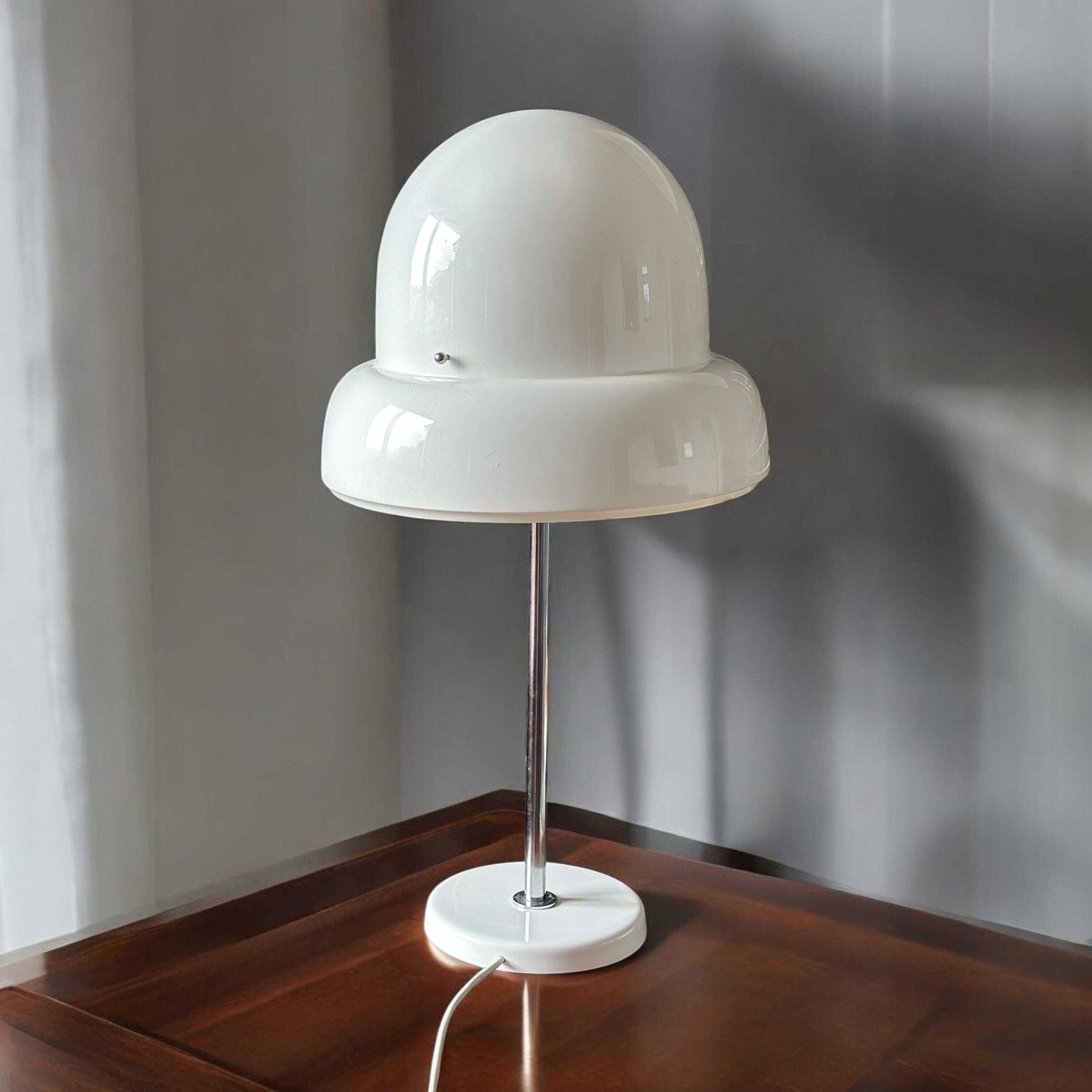 Bergboms B 125 Space Age Mushroom Table Lamp   Cast Iron Base, Sweden 1960s. photo Lighting