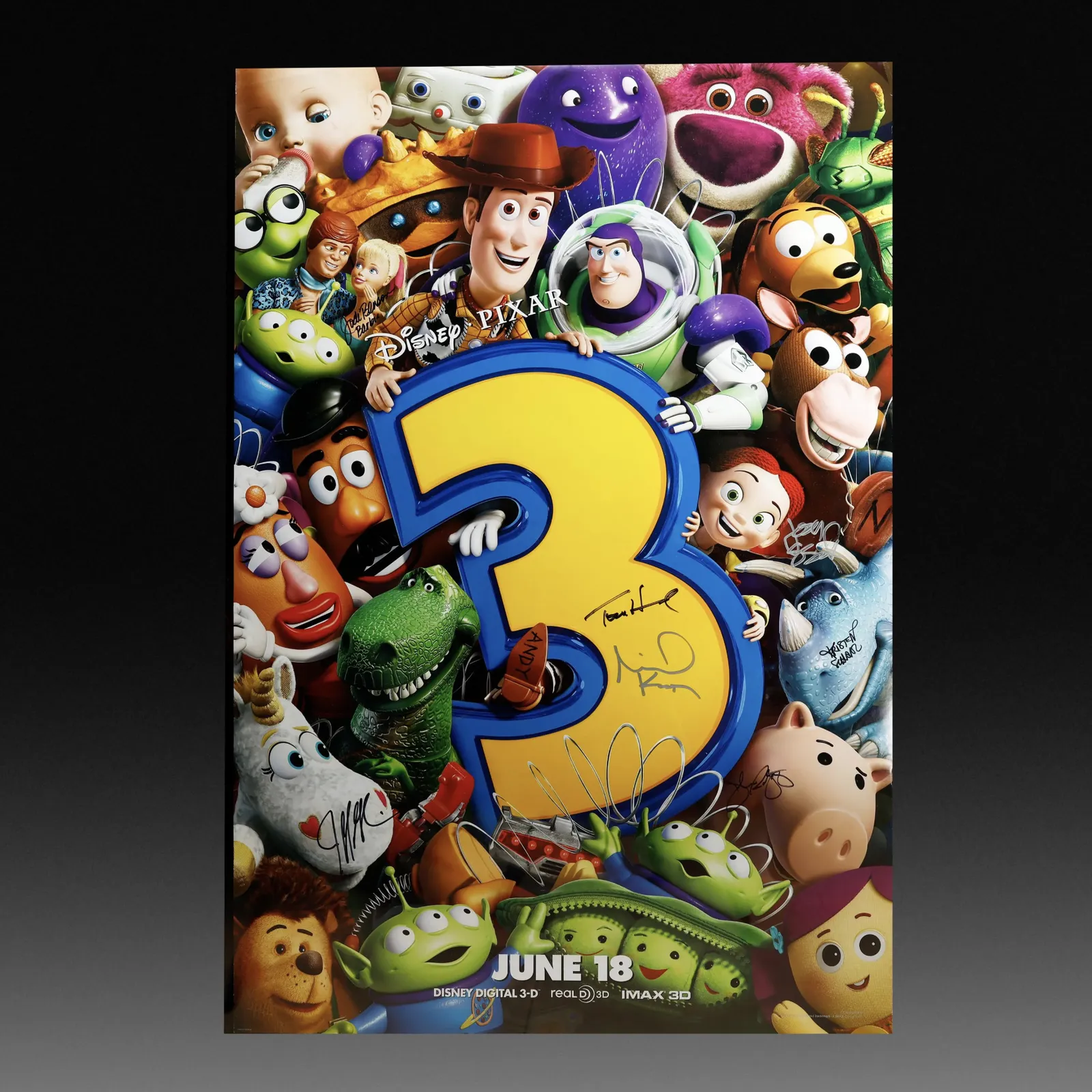 Toy Story 3 (2010) – Original Poster Signed By 7 Voice Actors