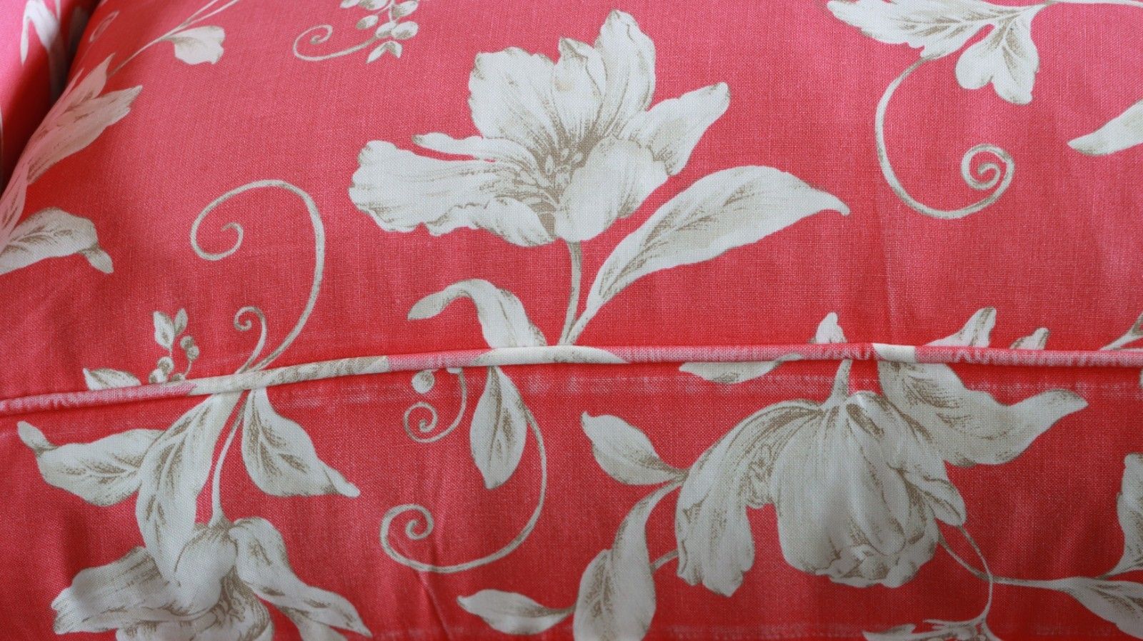 Beaumont And Fletcher George Smith Style Small 2 Seater Sofa Crimson Floral 🚚 photo vintage