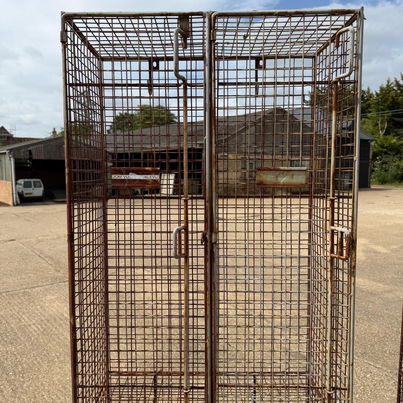 Retro Galvanised 1960s Style Bank Open Lockers 4 Sections Priced Per Locker photo for sale