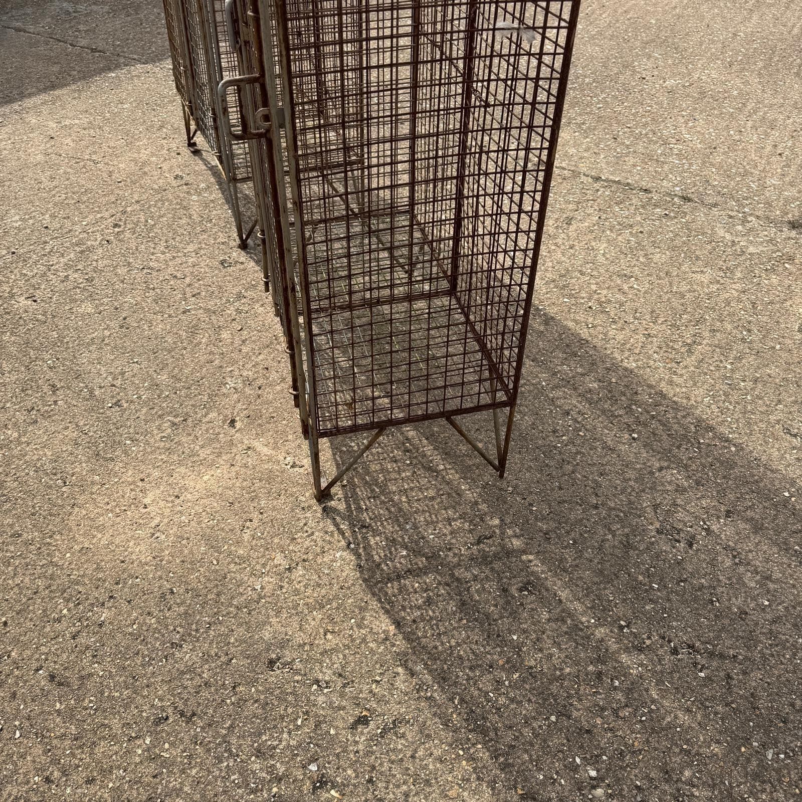 Retro Galvanised 1960s Style Bank Open Lockers 4 Sections Priced Per Locker photo vintage