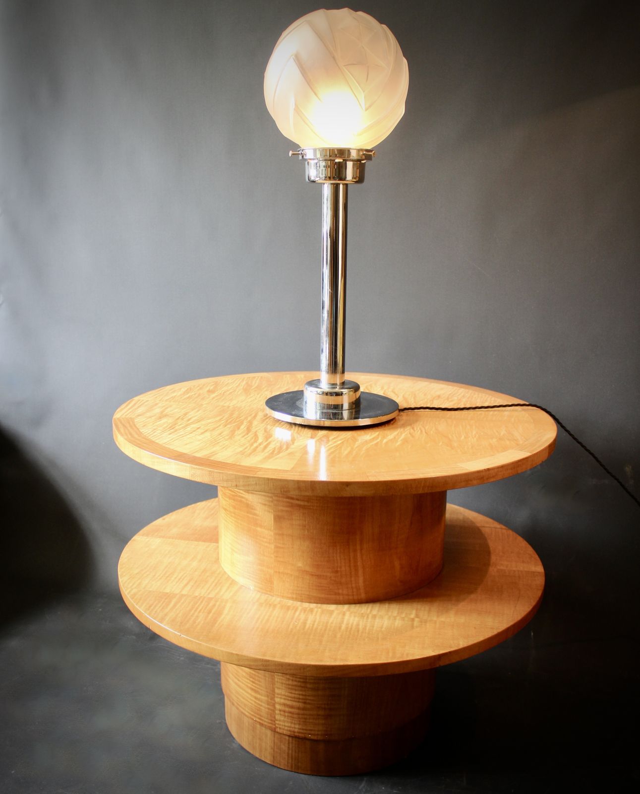 Art Deco Chrome Table Lamp photo for sale