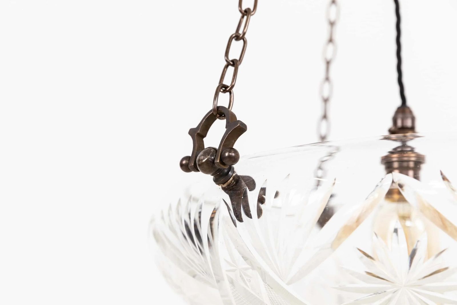 Art Deco Cut Glass Plafonnier Pendant Light photo furniture