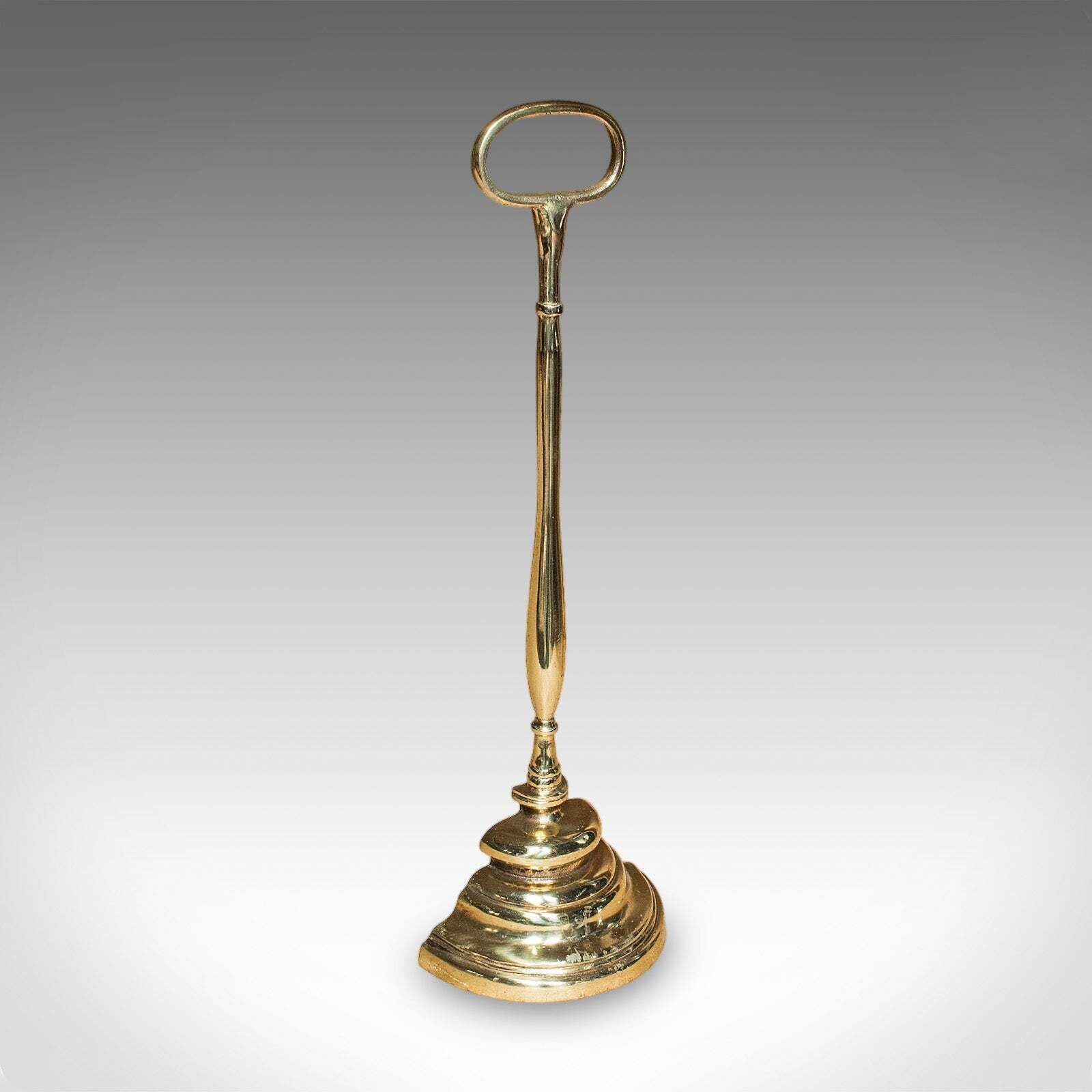 Rare Antique Trio Of Door Butlers, English, Brass Doorstop, Edwardian, C.1910 photo for sale