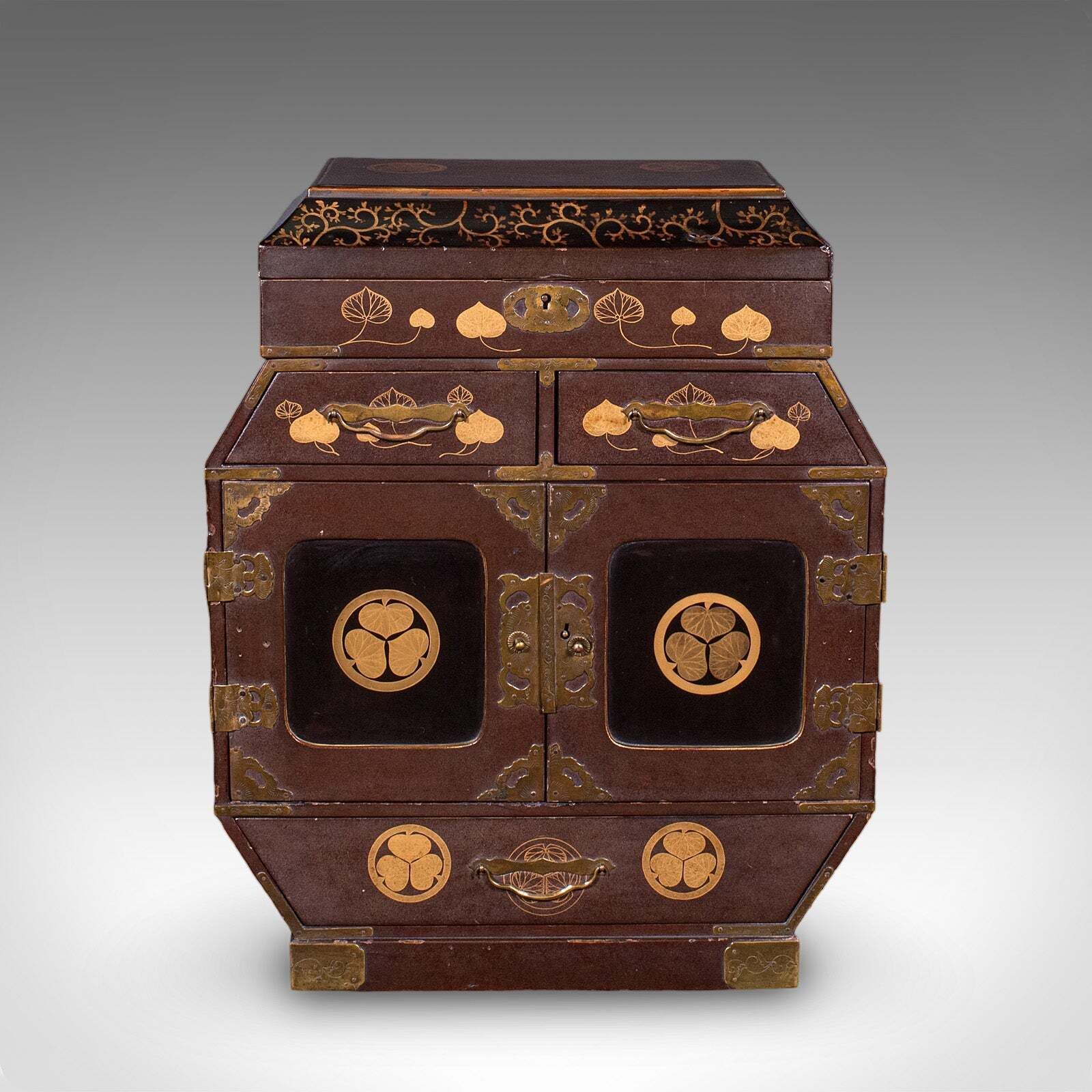 Antique Meiji Table Box, Japanese, Lacquered, Loose Leaf Tea Case, Victorian photo Home Decor