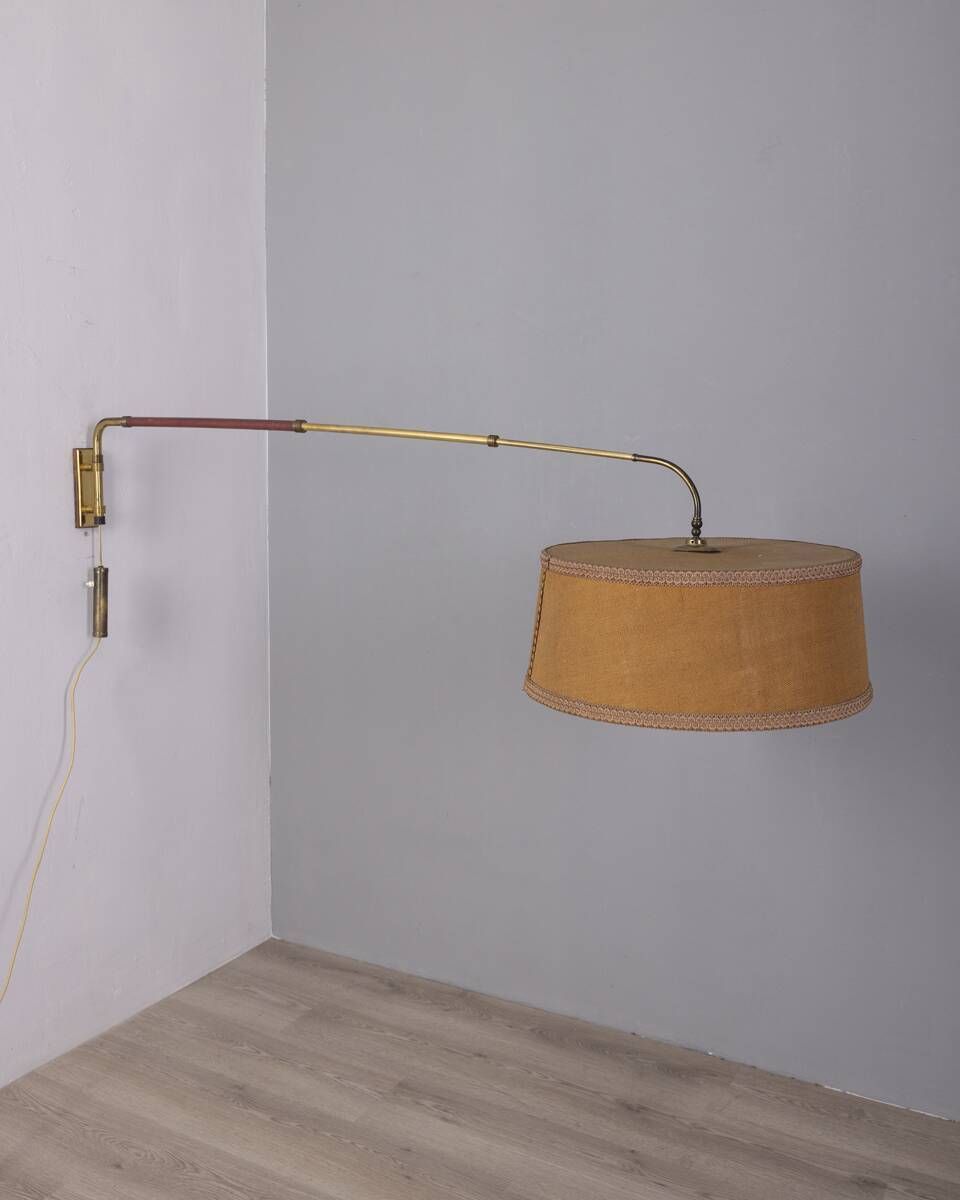 1950s Vintage Adjustable Brass Wall Lamp Italian Design photo 1686.0
