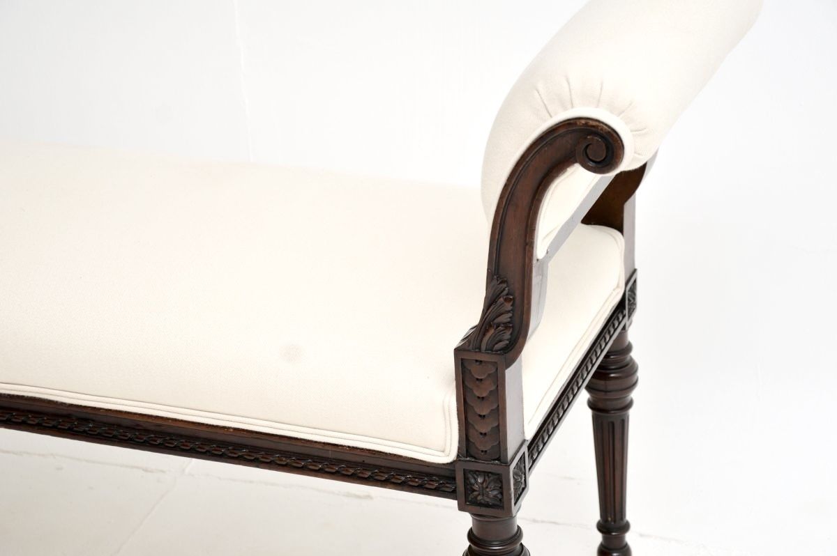 Antique Victorian Carved Mahogany Bench / Stool By Waring And Gillows photo 1495.0