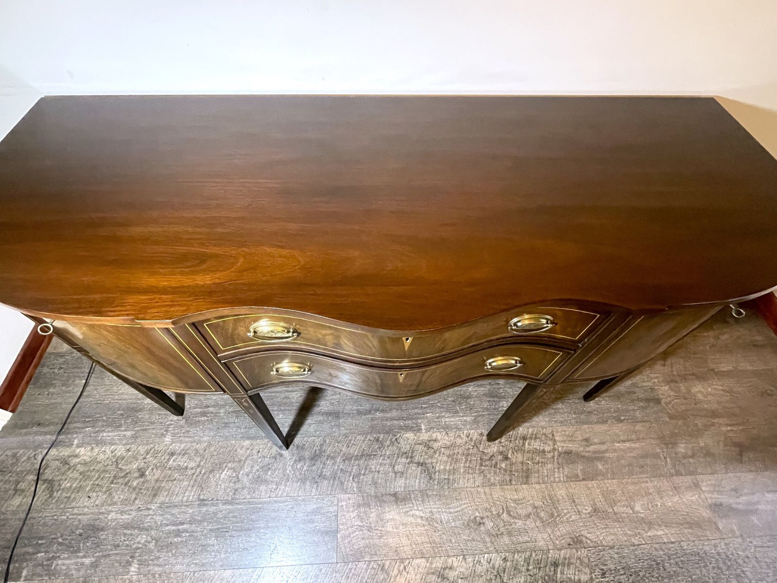 Stunning Vintage Virginia Galleries Serpentine Long Sideboard photo for sale