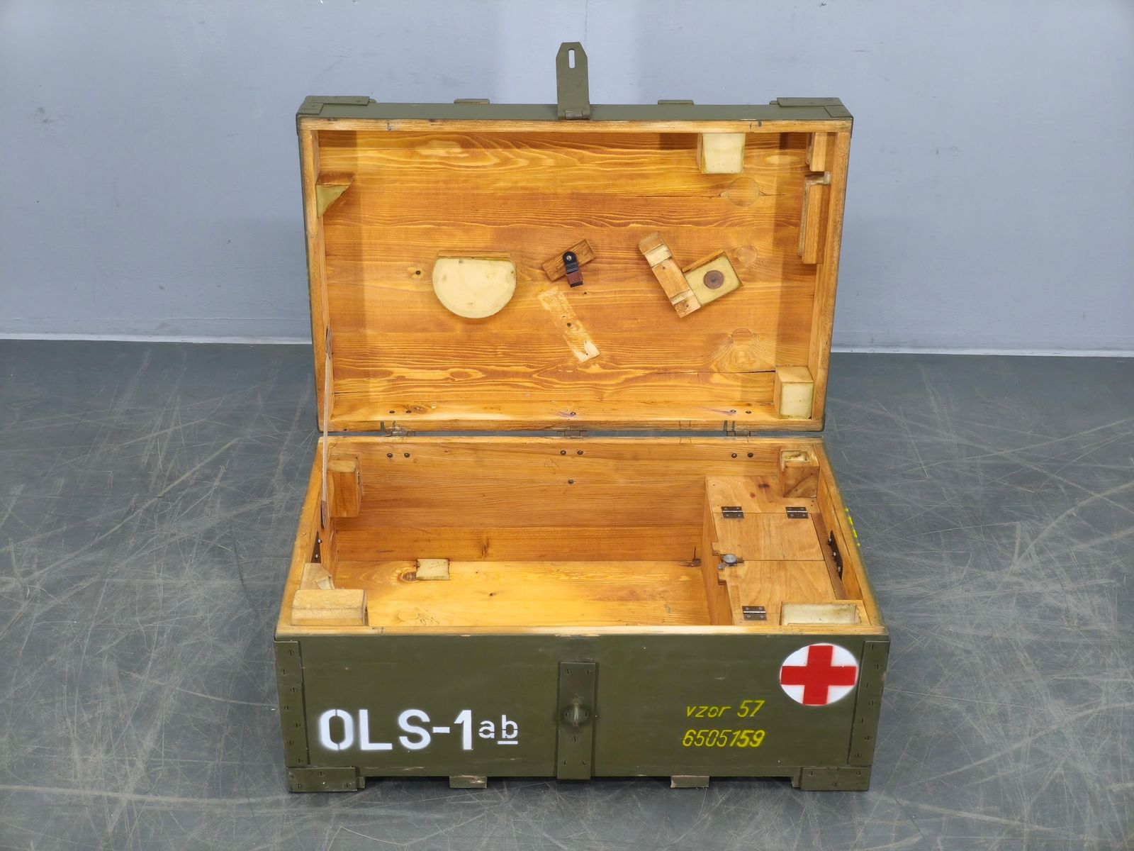1950s Czech Military Medical Storage Chest Vzor 57 photo furniture