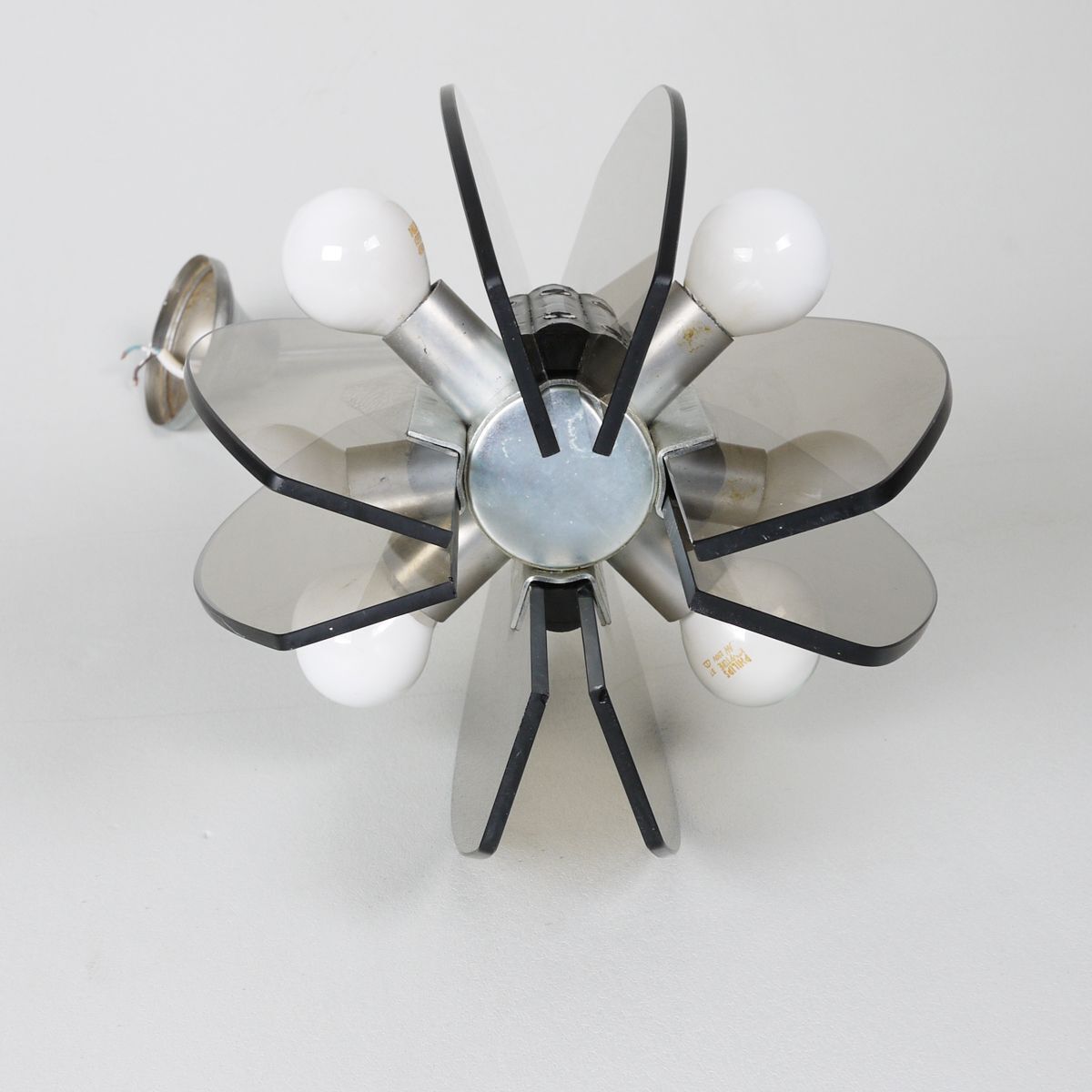 Fontana Arte Style Glass Pendant 1970s photo Lighting