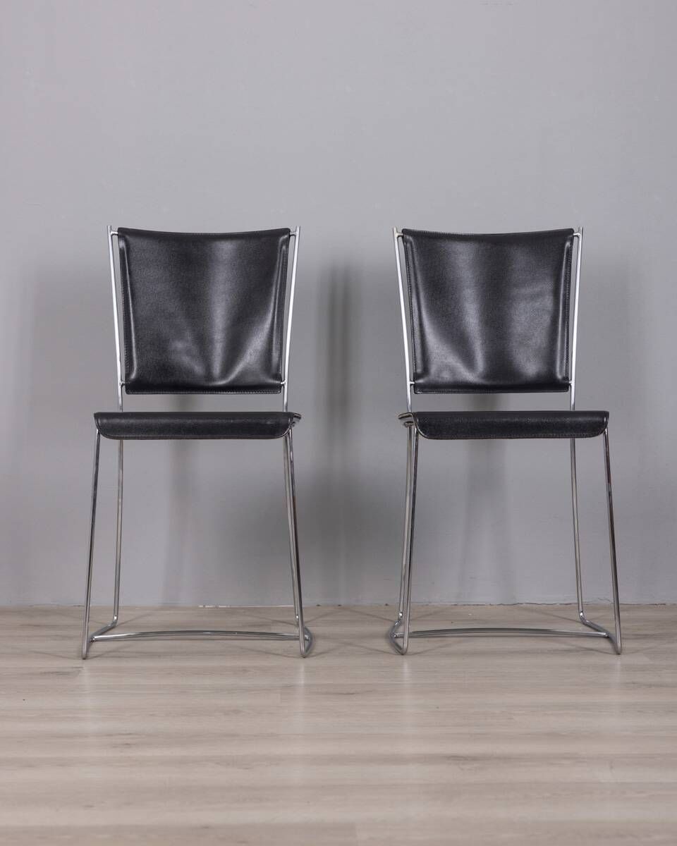 Pair Of Vintage Leather Chairs From The 1990s, Designed By Segis Italia photo Furniture