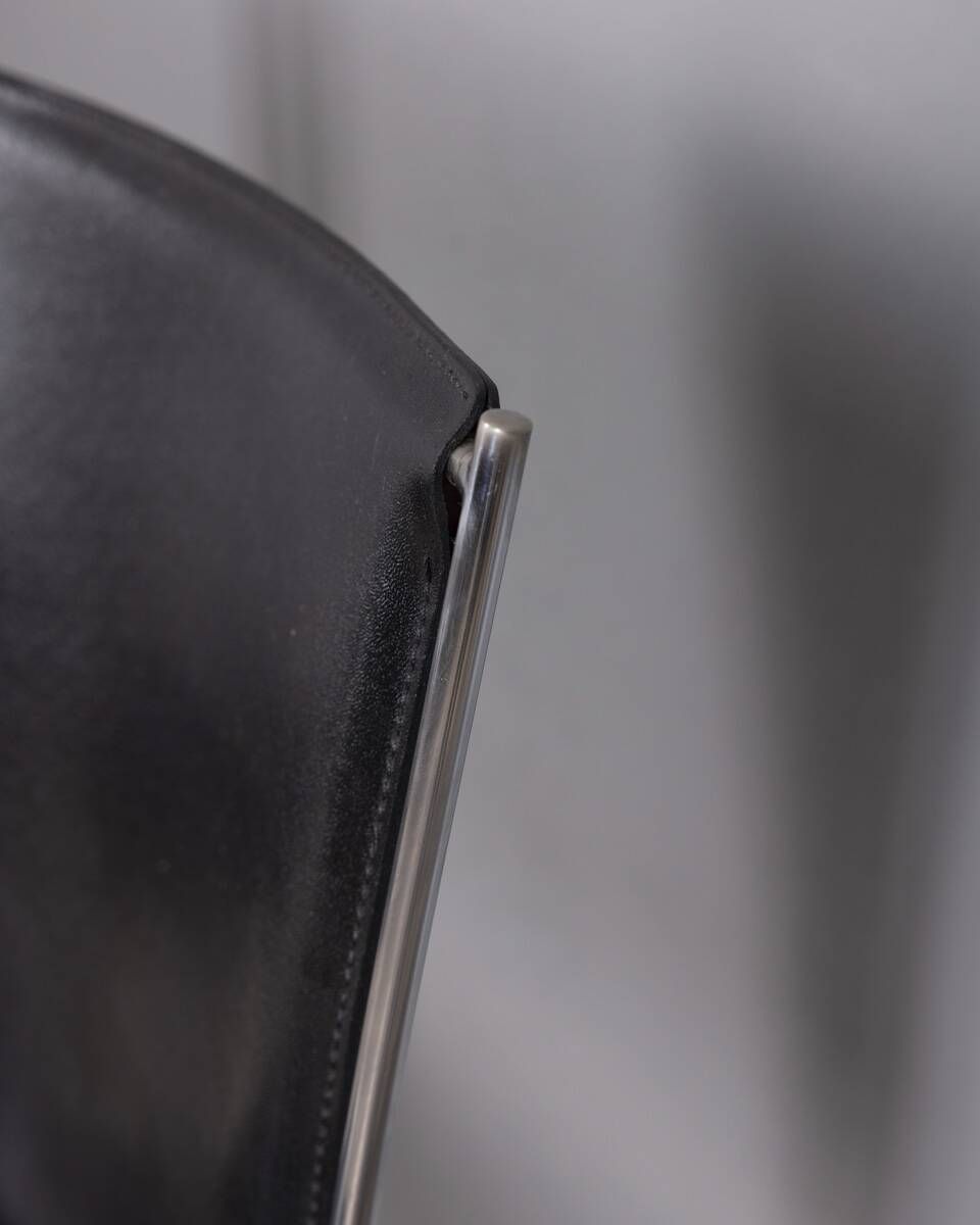 Pair Of Vintage Leather Chairs From The 1990s, Designed By Segis Italia photo vinterior