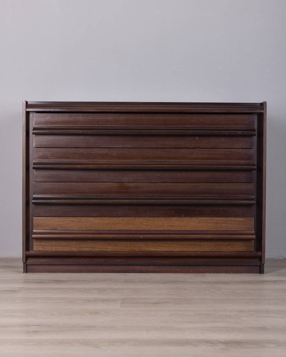 Vintage 1960s Wooden Chest Of Drawers With Italian Design photo for sale