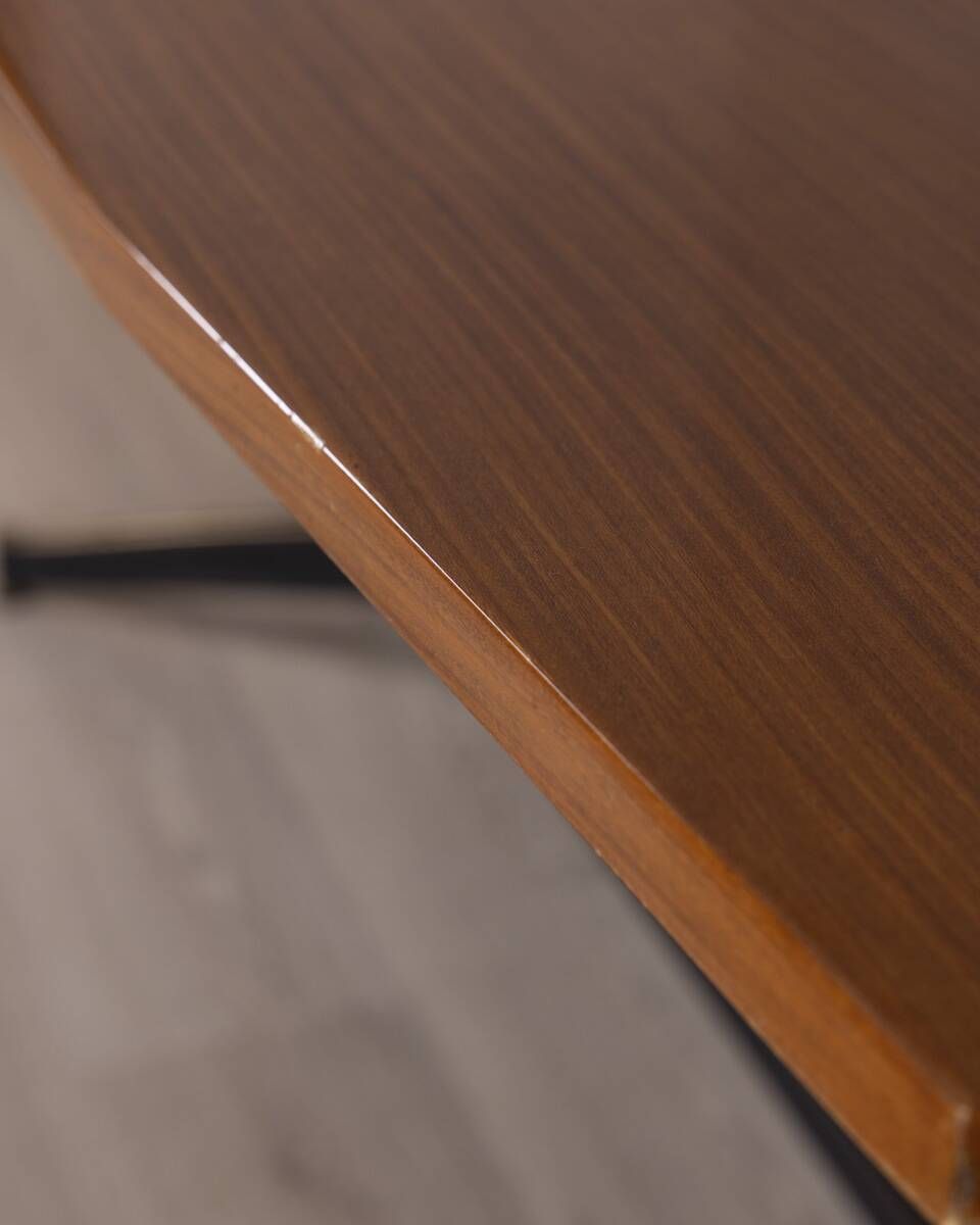 Vintage Wooden Table From The 1960s Designed By Carlo Ratti For Lissoni. photo for sale