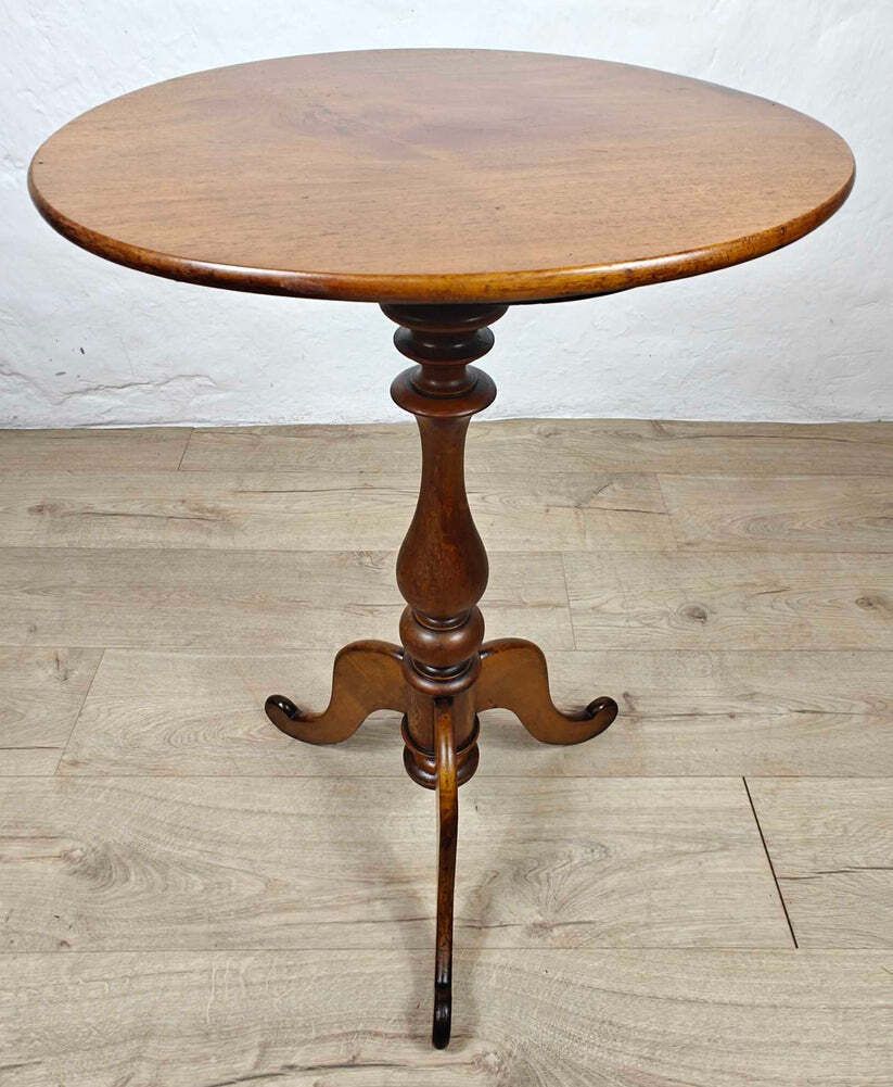 Victorian Tripod Side Table English Antique Mahogany Round Postage Available photo furniture