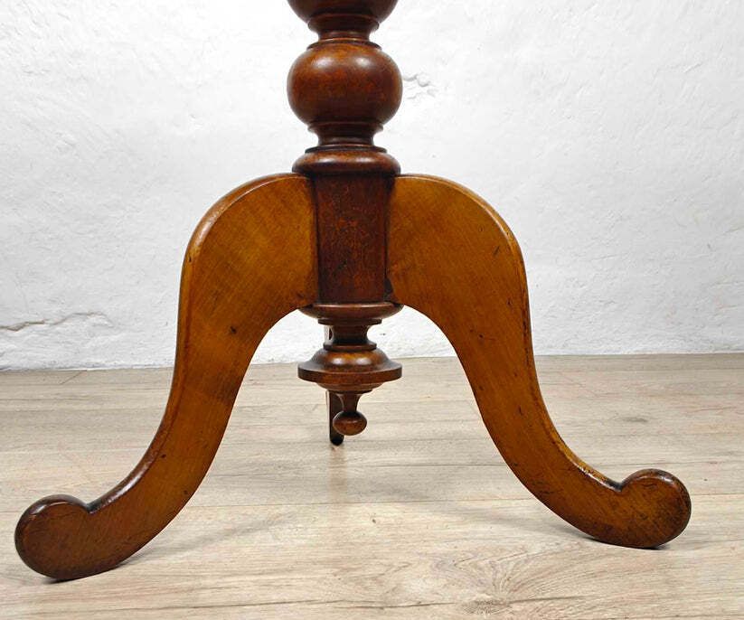 Victorian Tripod Side Table English Antique Mahogany Round Postage Available photo vinterior