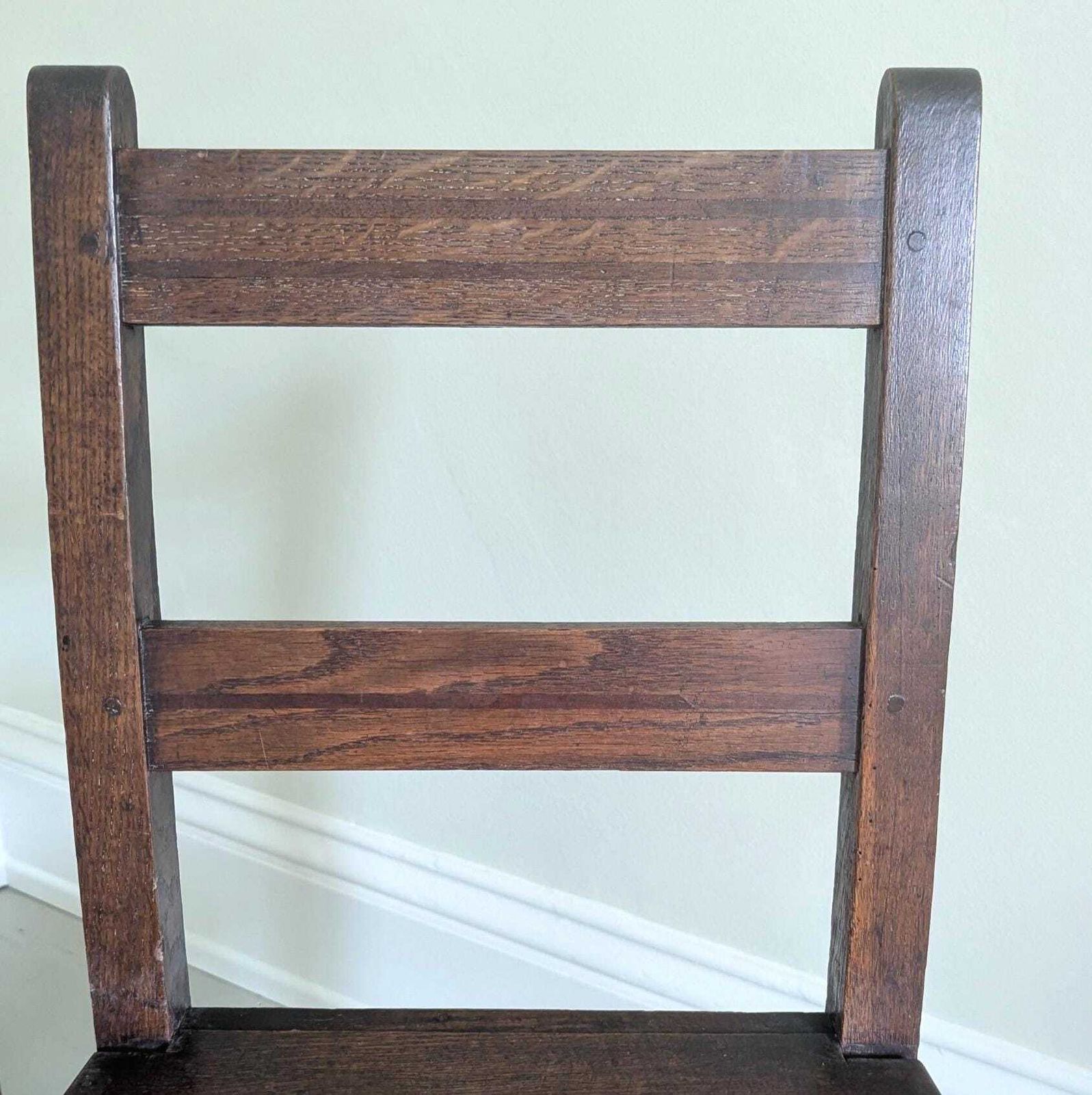 Antique Oak Georgian Country Side Chairs – Rustic Primitive C1800 photo buy
