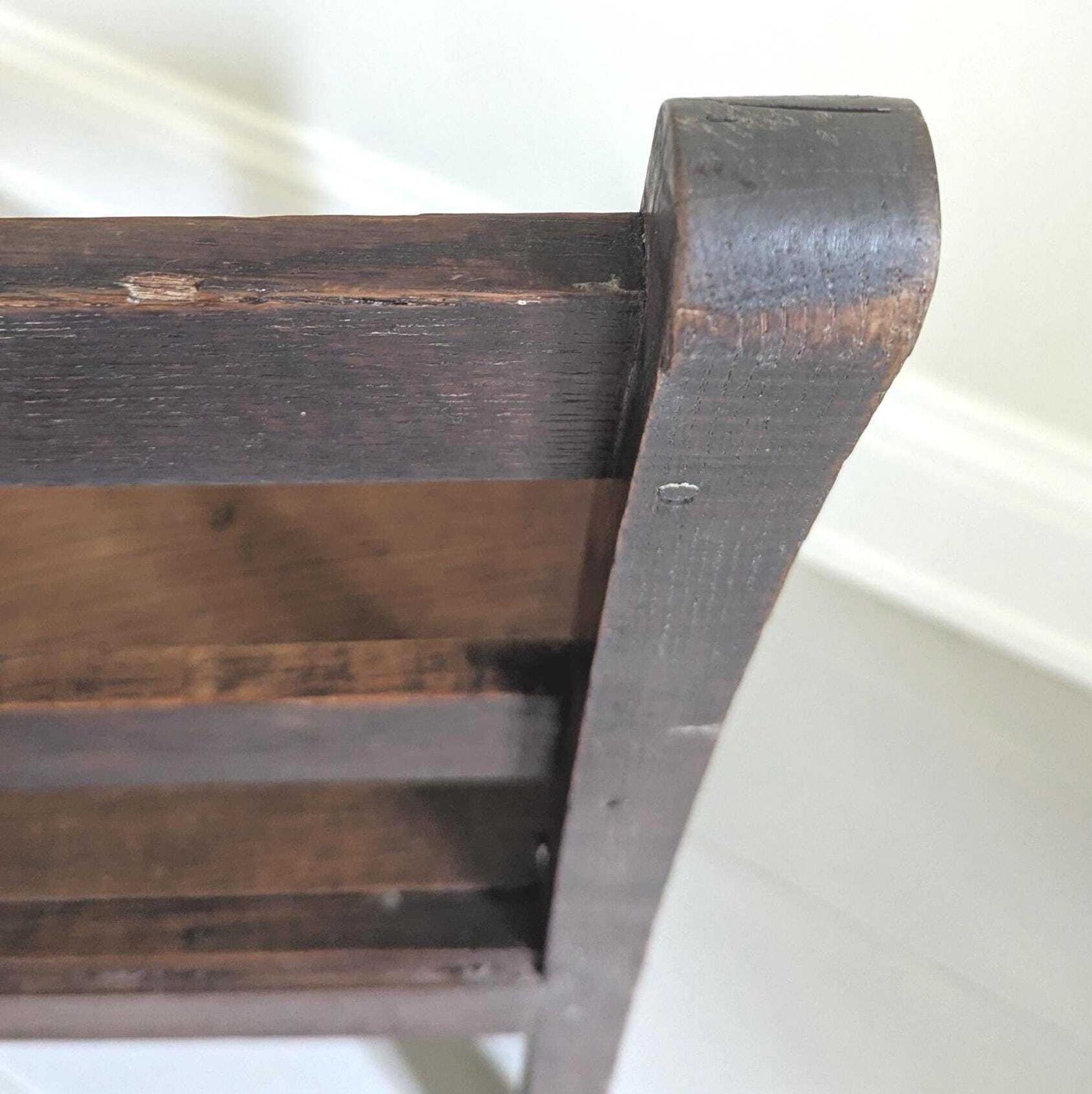 Furniture Antique Oak Georgian Country Side Chairs – Rustic Primitive C1800 photo