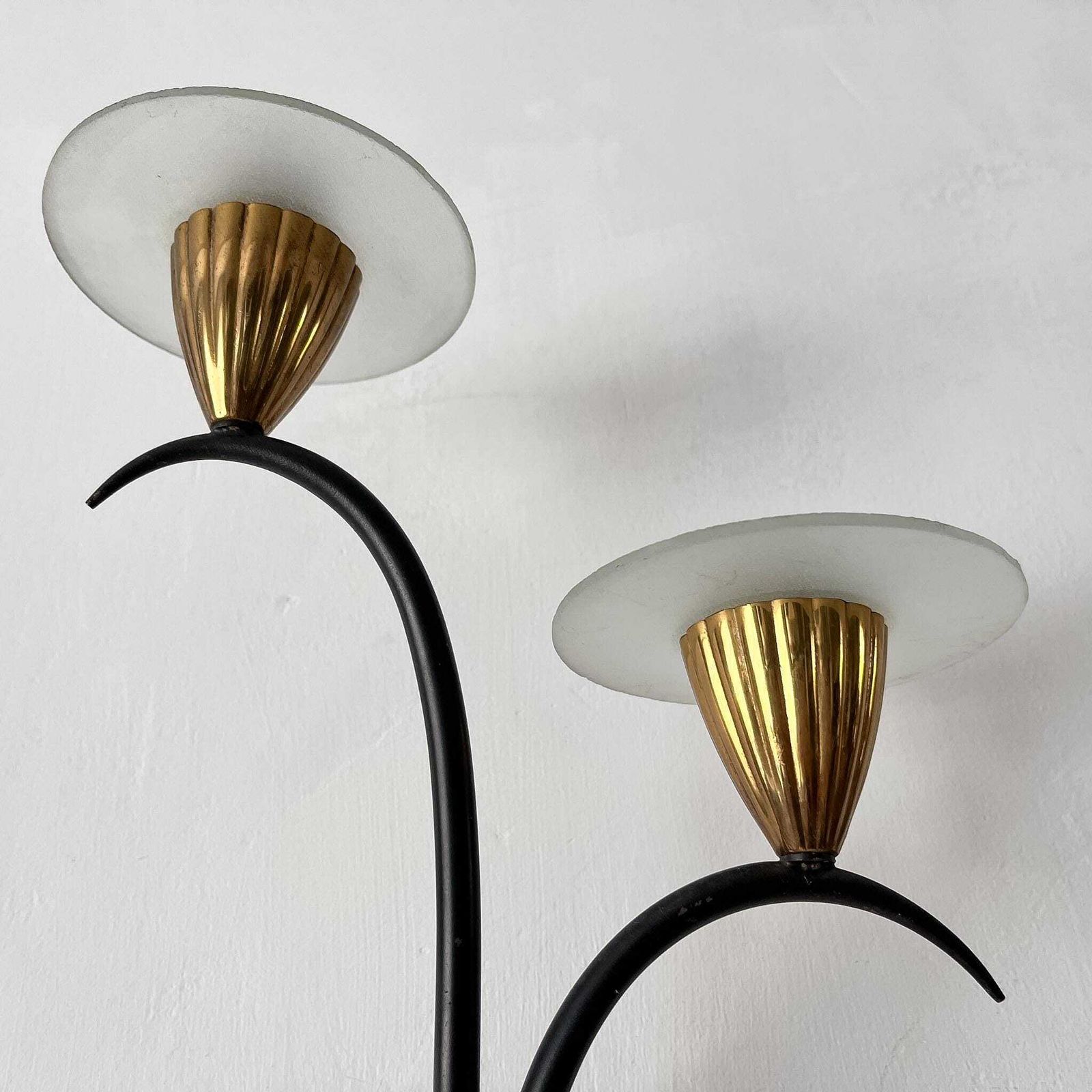 A Pair Of French Mid Century Light Sconces photo for sale