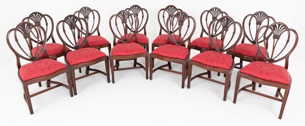 Set Prince Of Wales Dining Chairs Mahogany 12