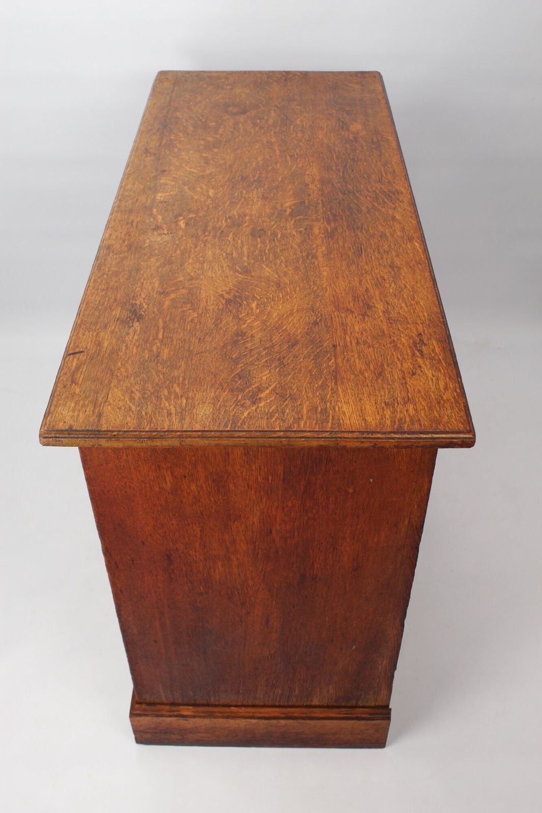 Furniture Slim Edwardian Oak Desk, 1910s photo