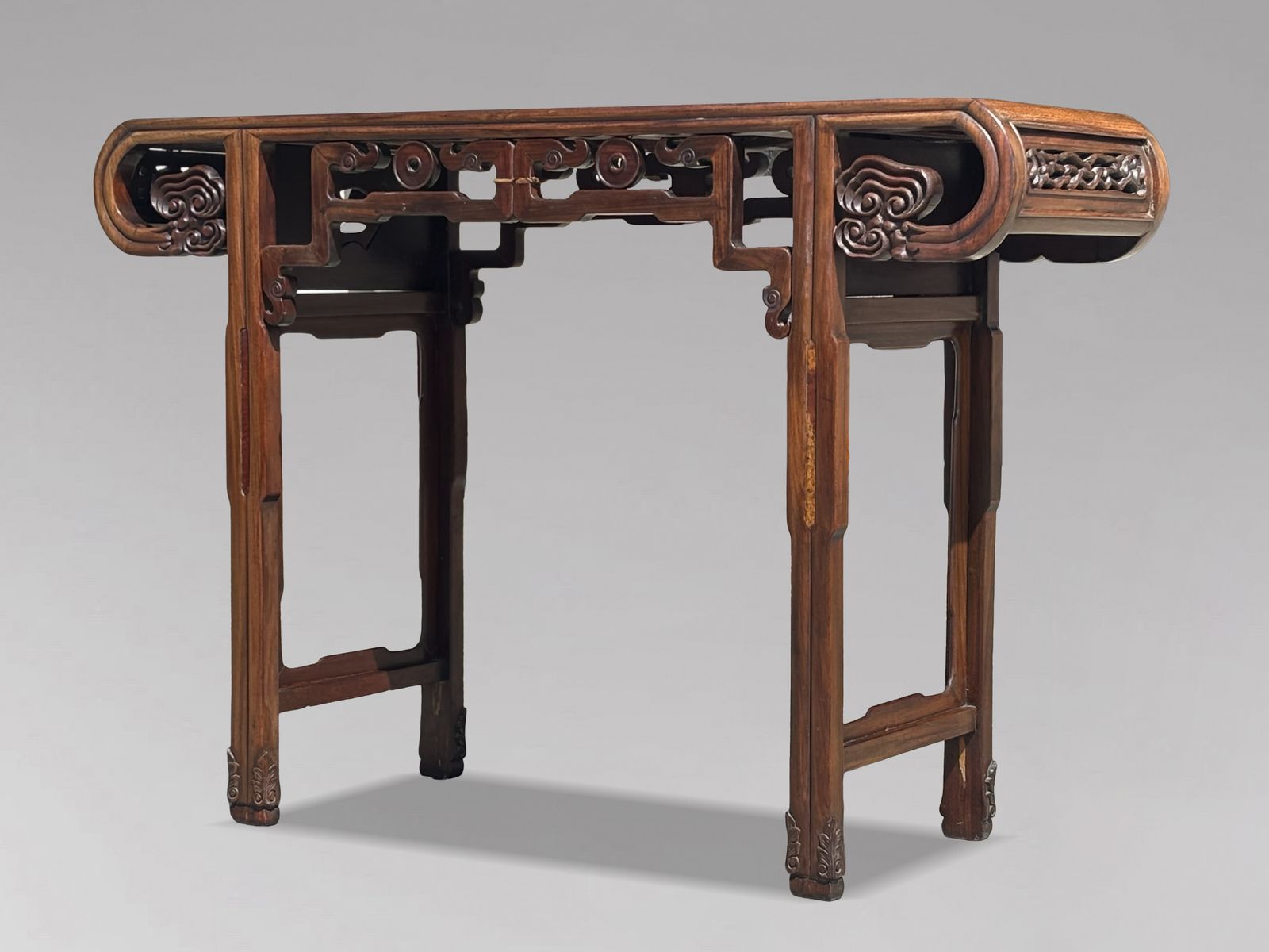 Late 19th Century Chinese Hongmu & Amboyna Altar Table photo for sale