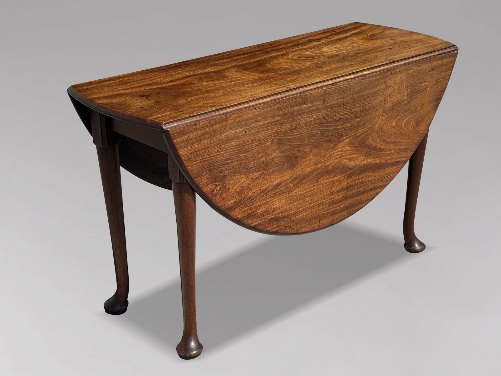Furniture Mid 18th Century George II Period Mahogany Drop Leaf Dining Table photo