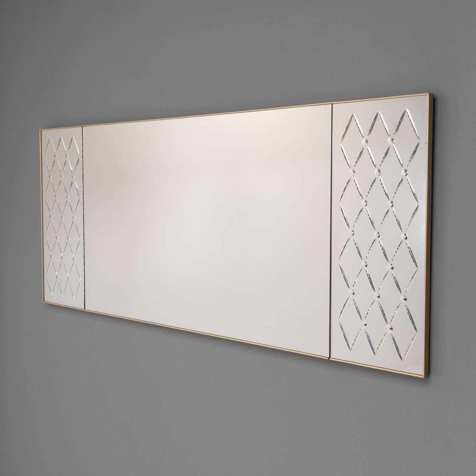 Large 20th Century Landscape Mirror