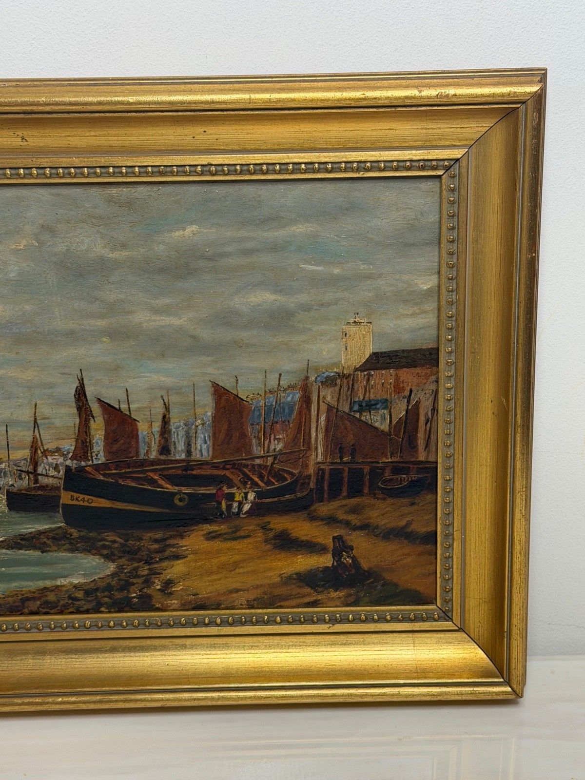 Victorian Oil Painting North Shields Harbour The Old Low Light In The Manner Of Bernard Benedict Hemy photo 7000.0