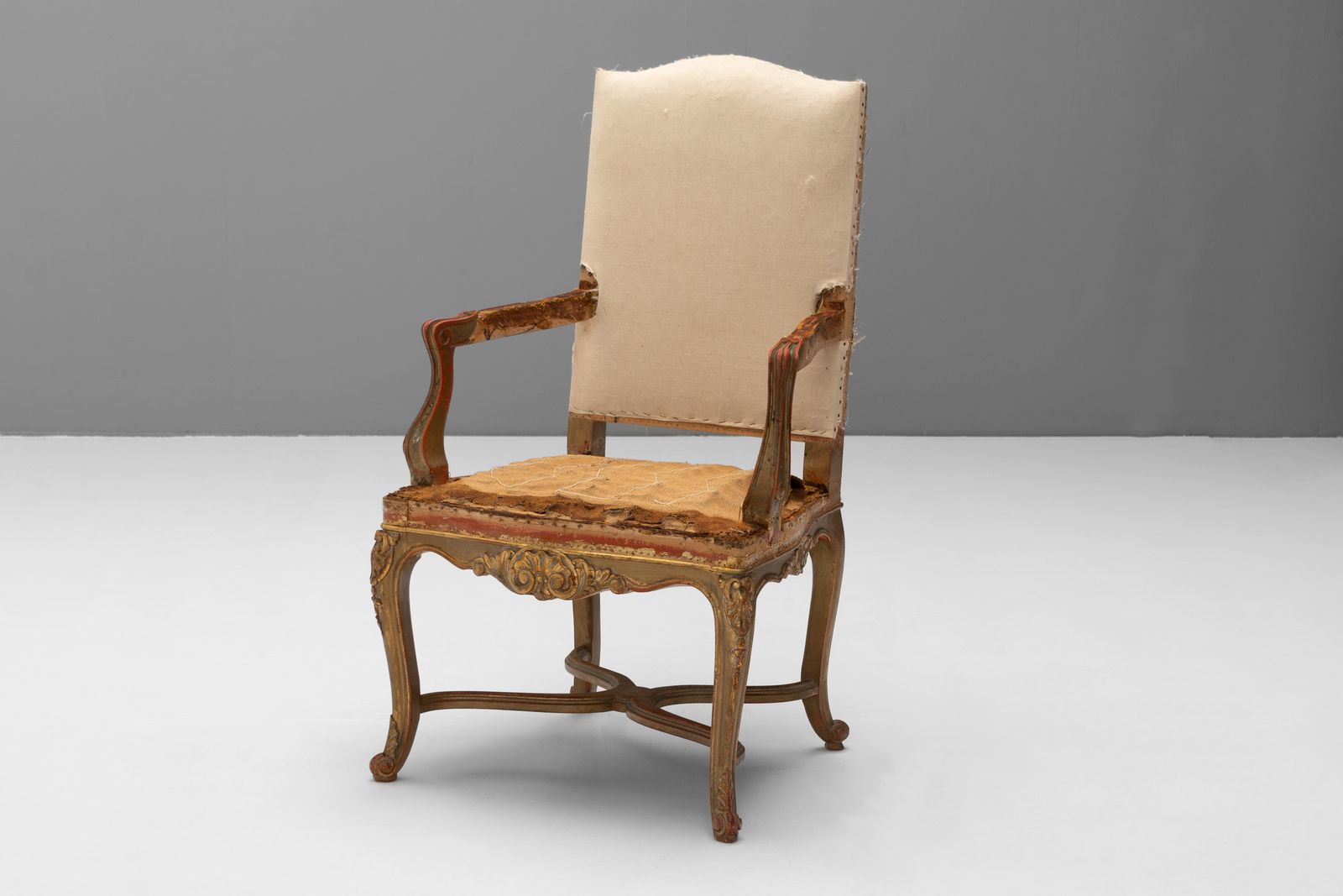 Set Of Six Gilded French Dining Chairs photo Furniture