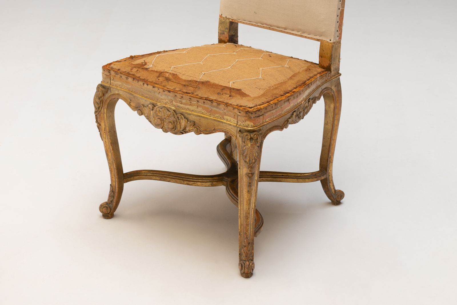 3180.0 Set Of Six Gilded French Dining Chairs photo