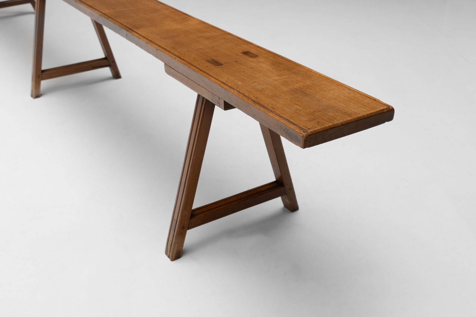 Pair Of Long Cherry Benches photo 1020.0