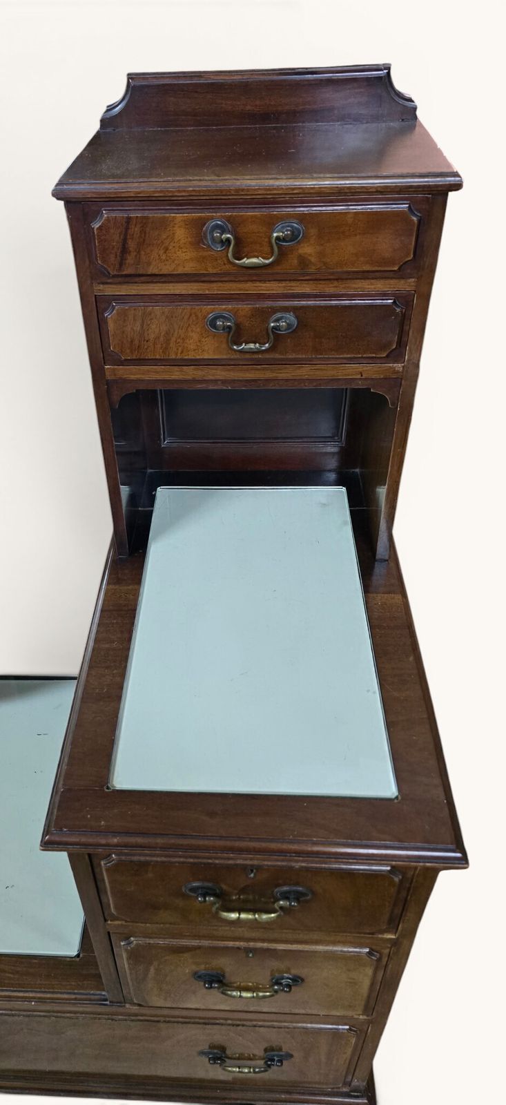 Antique Mahogany Dressing Table With Removable Mirrror photo vintage