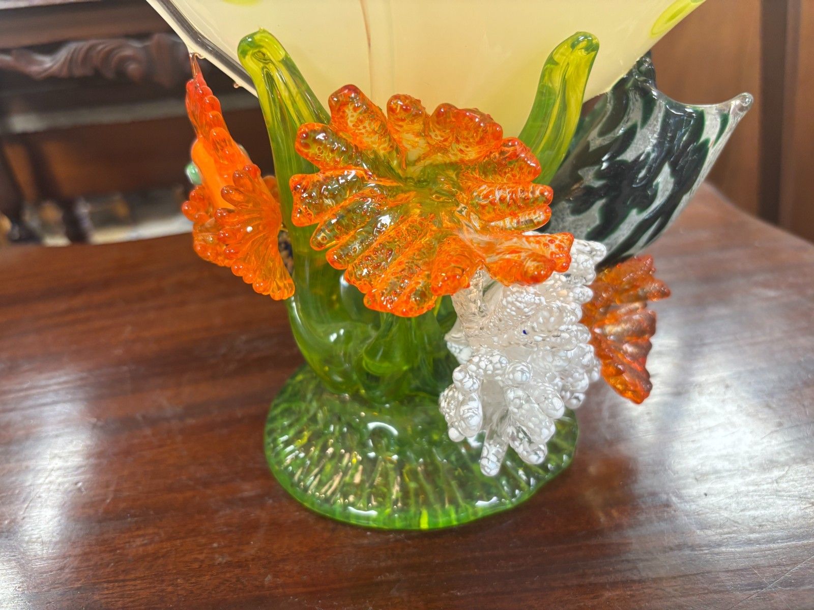 photo vintage Stunning 2003 Tina Cooper Great Barrier Reef Collection Art Glass Vase/ Bowl