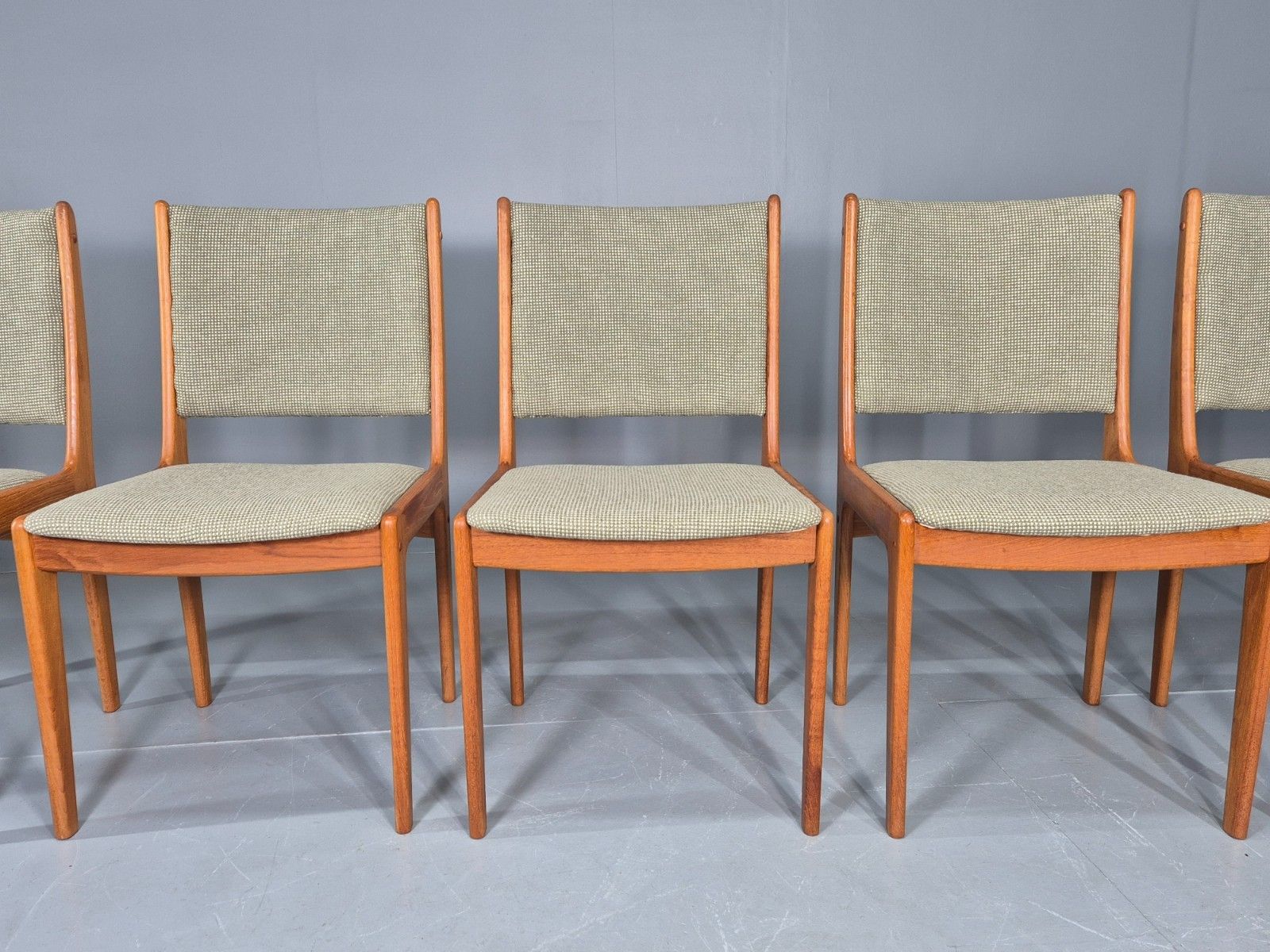 6 Vintage Uldum Dining Chairs Teak Frame 1970s Danish Retro New Seats Eb12166 photo for sale