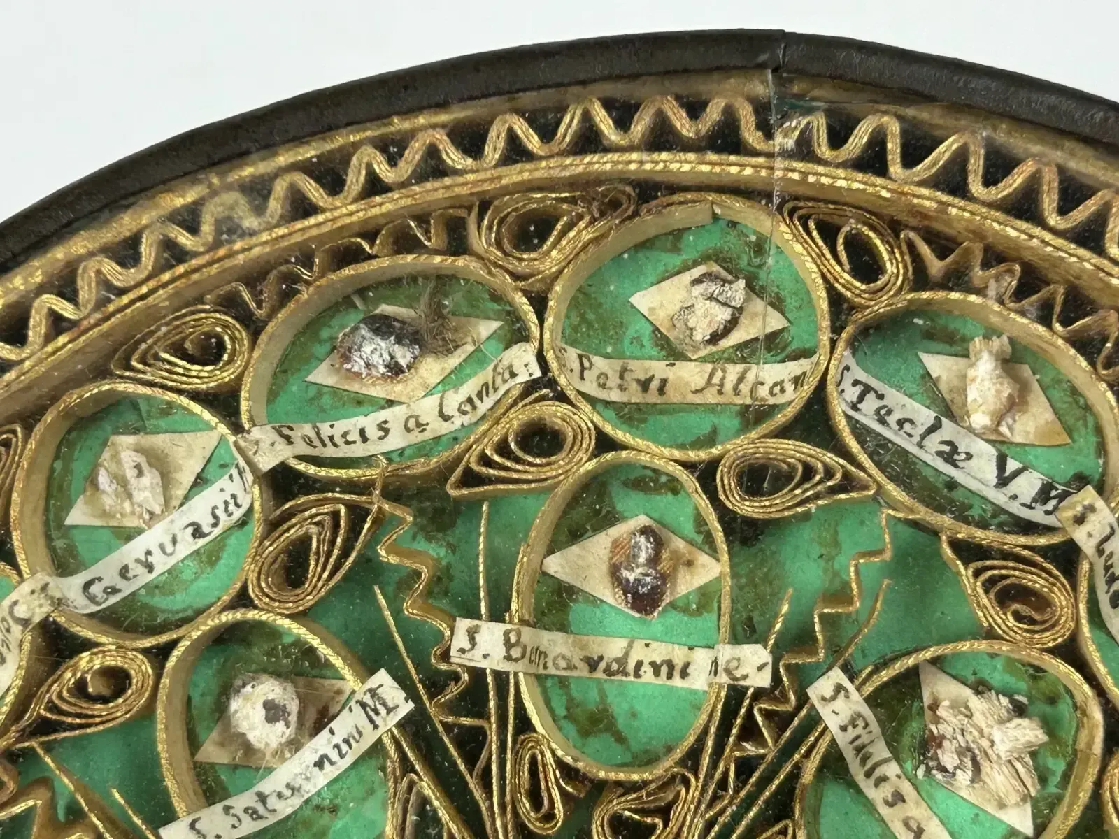 photo for sale 17th Century Catholic Multi Relic Reliquary | Named Saints & Martyrs | Latin Labels | Sacred Antique Shrine