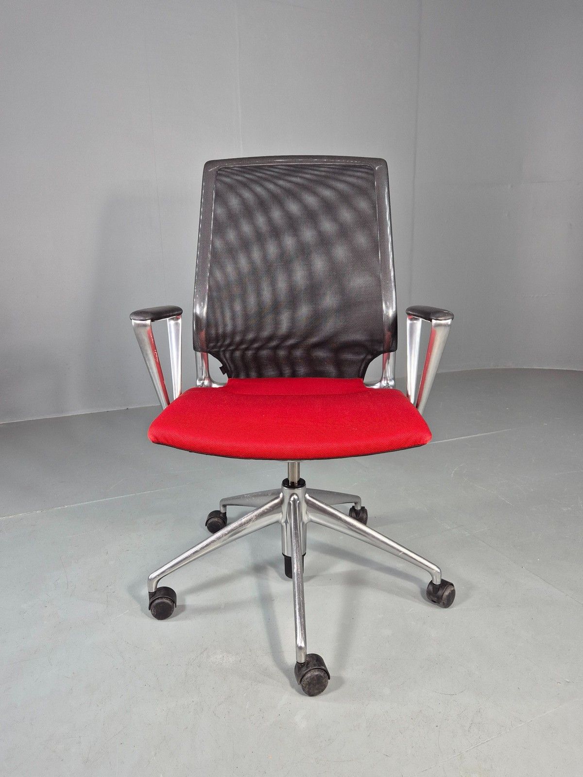 Vintage Vitra Media Office Chair Red And Black Eb12256 photo furniture