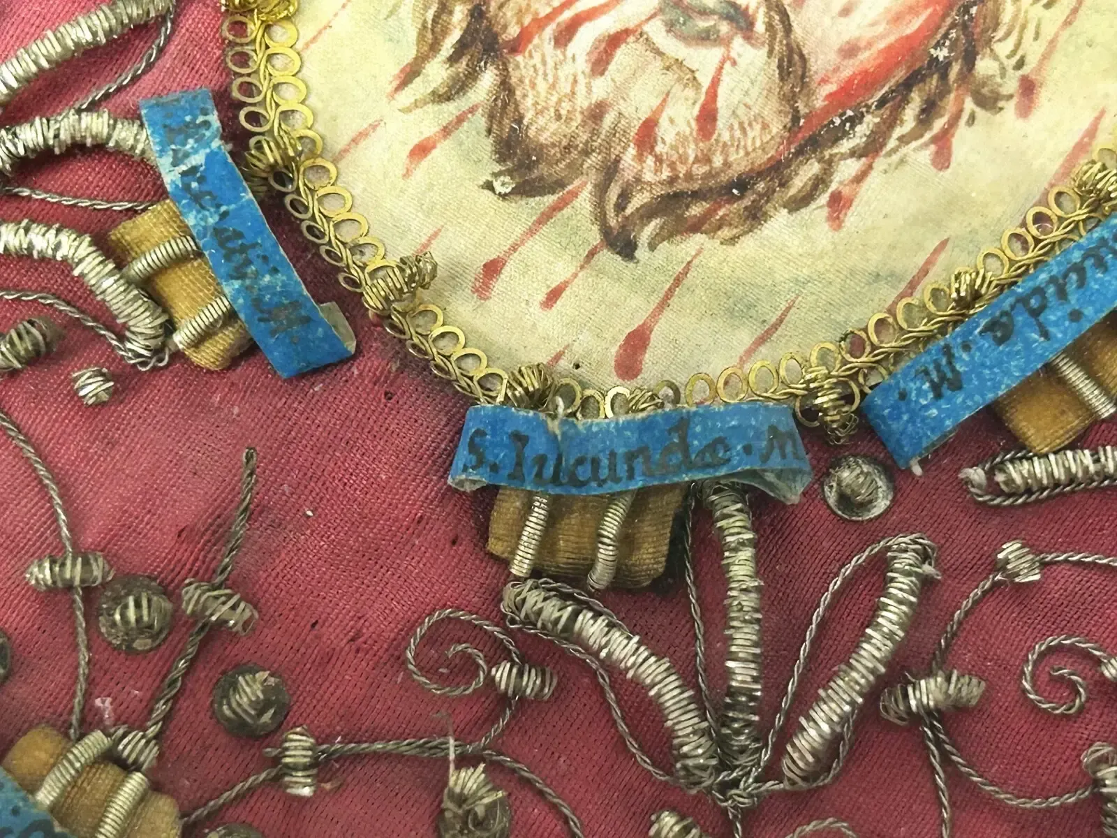 photo for sale Early 1700s Multi Relic Catholic Reliquary | Named Saints & Martyrs | Ecclesiastical Devotional Art