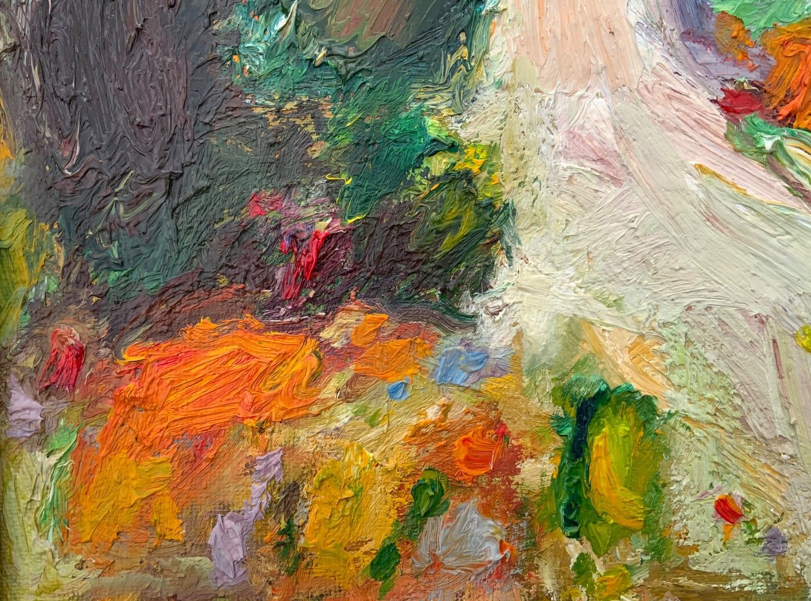 Vintage Original Expressionist Oil On Canvas By A. Eres, 1977 photo buy