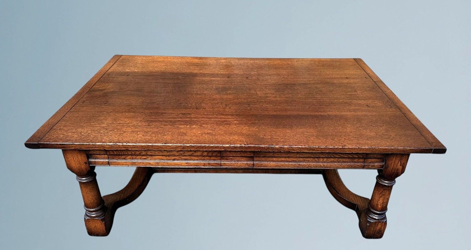 Large Oak Two Drawer Coffee Table photo furniture
